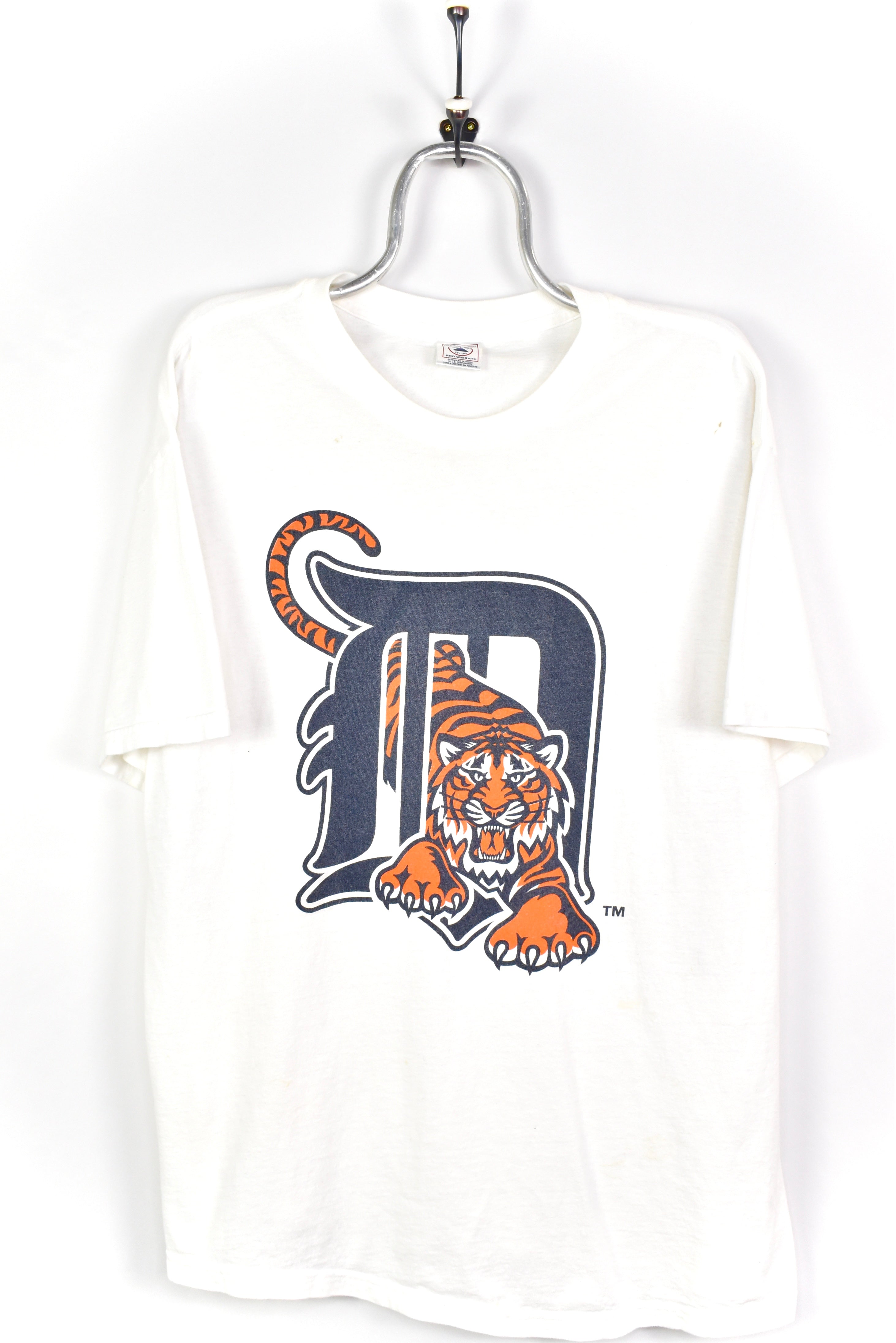 VINTAGE MLB DETROIT TIGERS WHITE T-SHIRT | XL PRO SPORT