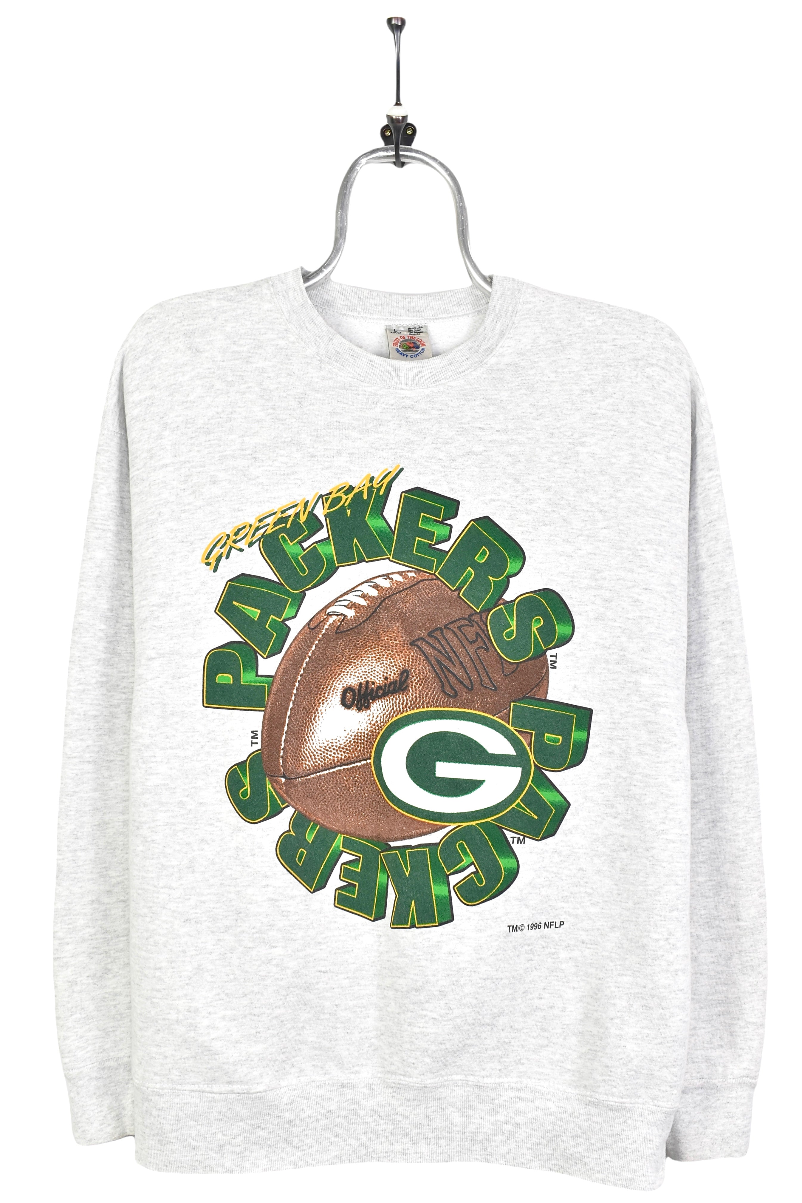 Vintage 1996 nfl green bay packers grey sweatshirt | medium PRO SPORT