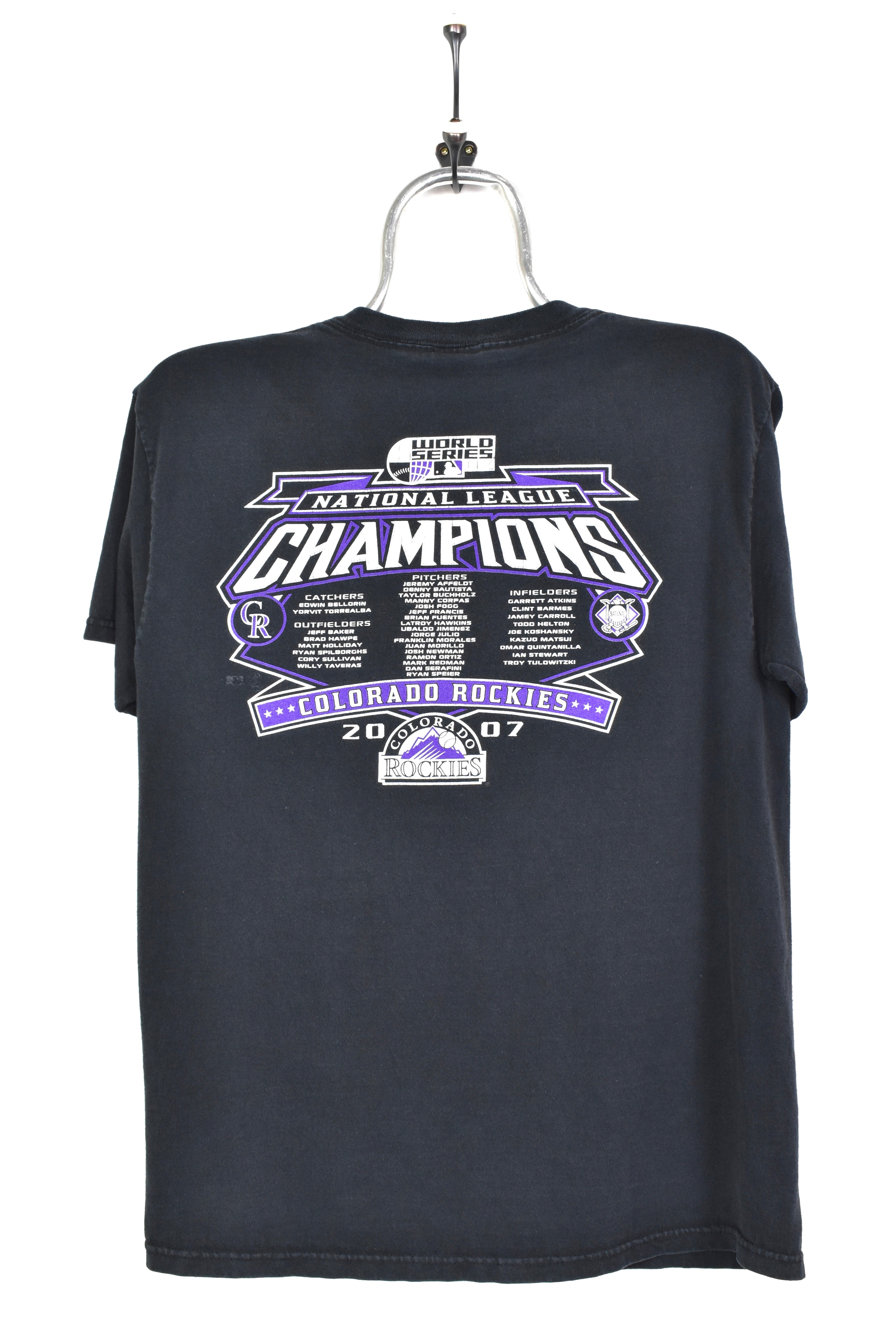 MLB COLORADO ROCKIES BLACK T-SHIRT | MEDIUM PRO SPORT