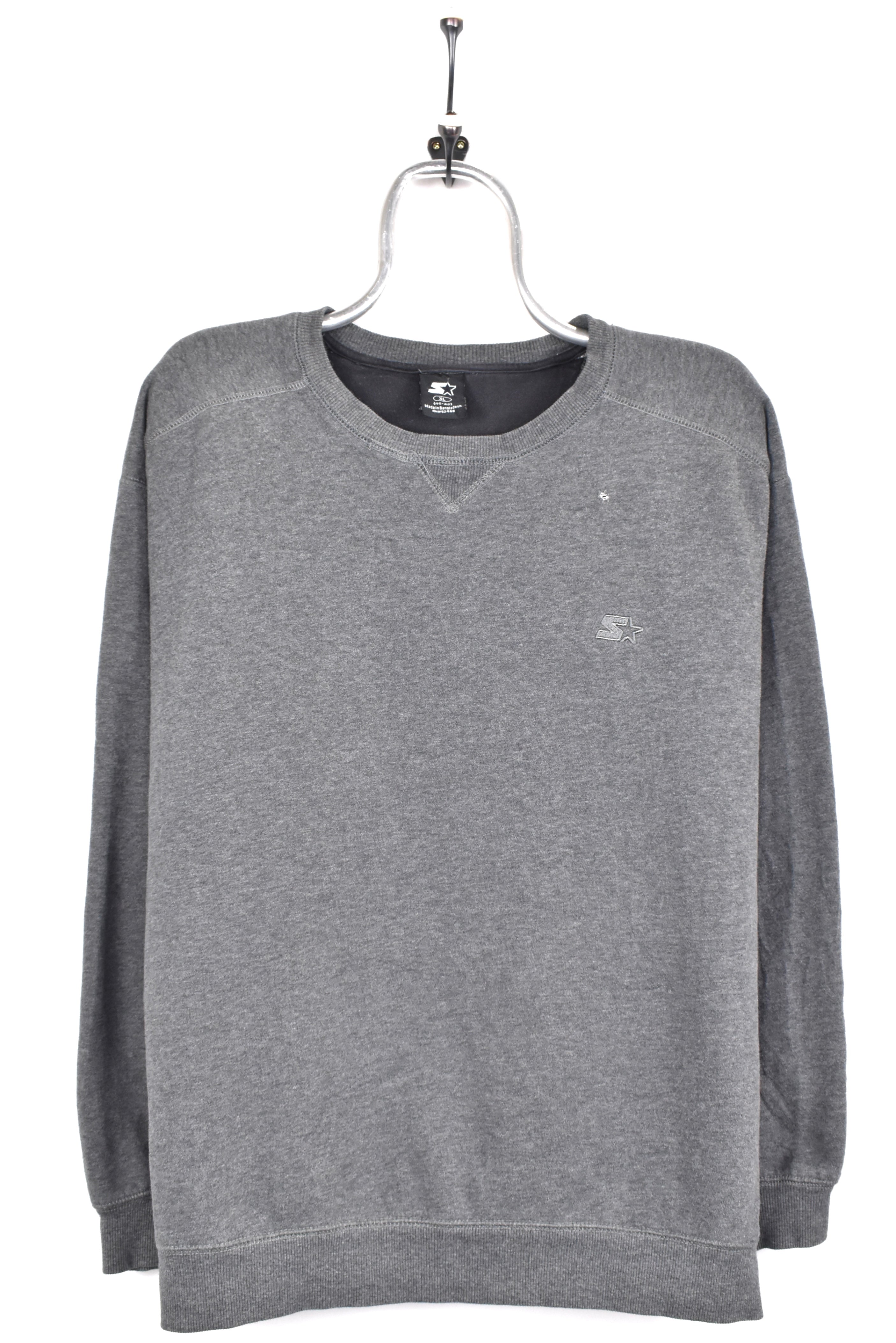 Vintage Starter sweatshirt, grey embroidered crewneck - AU XL STARTER