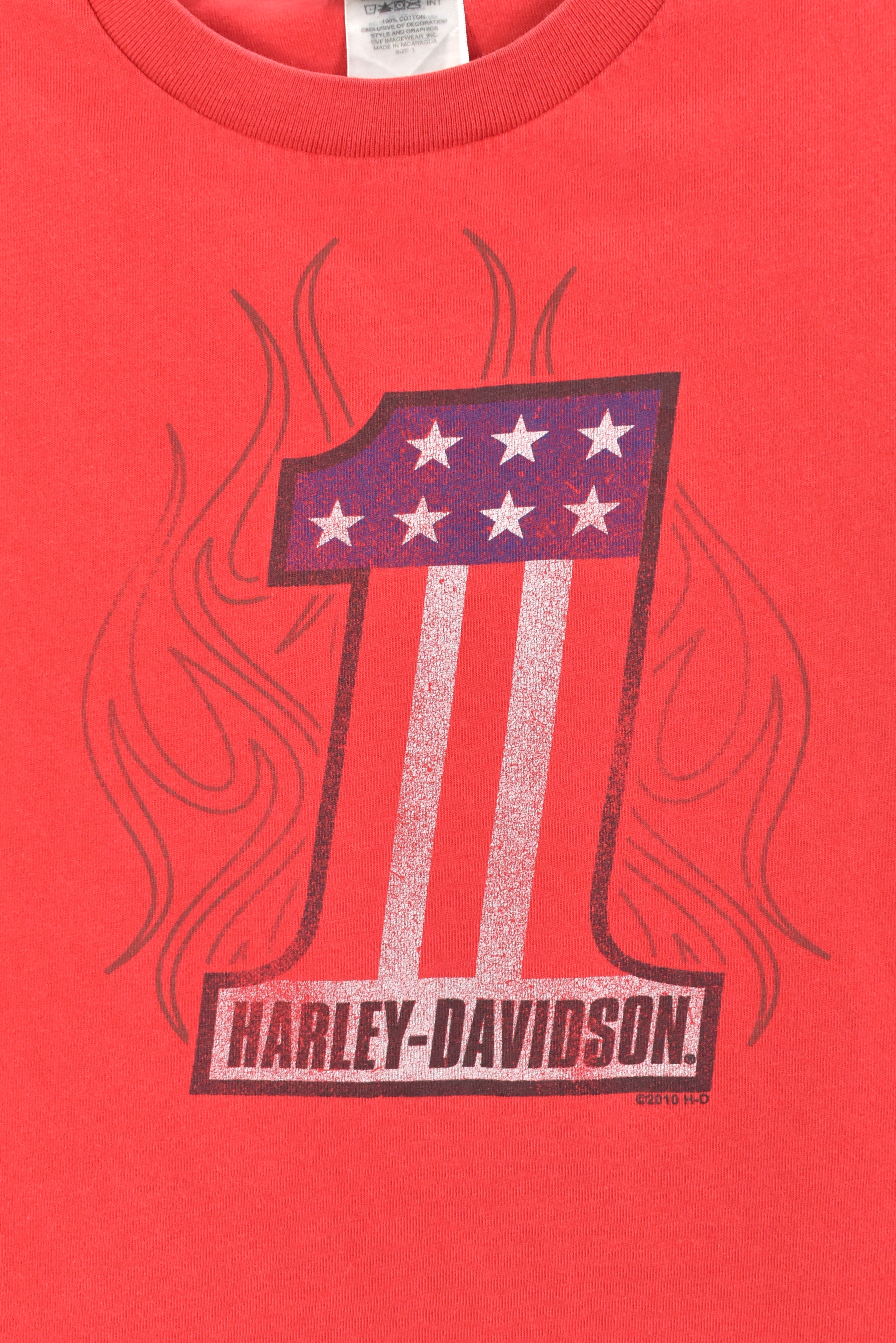 Modern Harley Davidson shirt, 2010 short sleeve graphic tee - medium, red HARLEY DAVIDSON