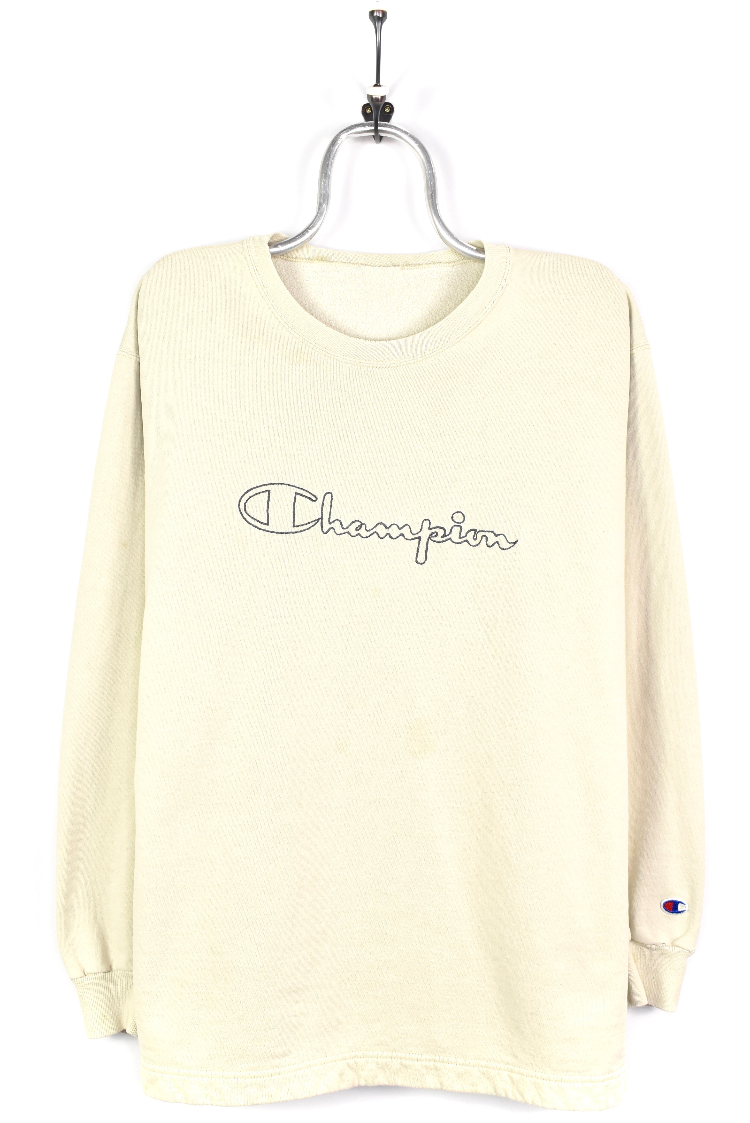 VINTAGE CHAMPION EMBROIDERED CREAM SWEATSHIRT | XL CHAMPION