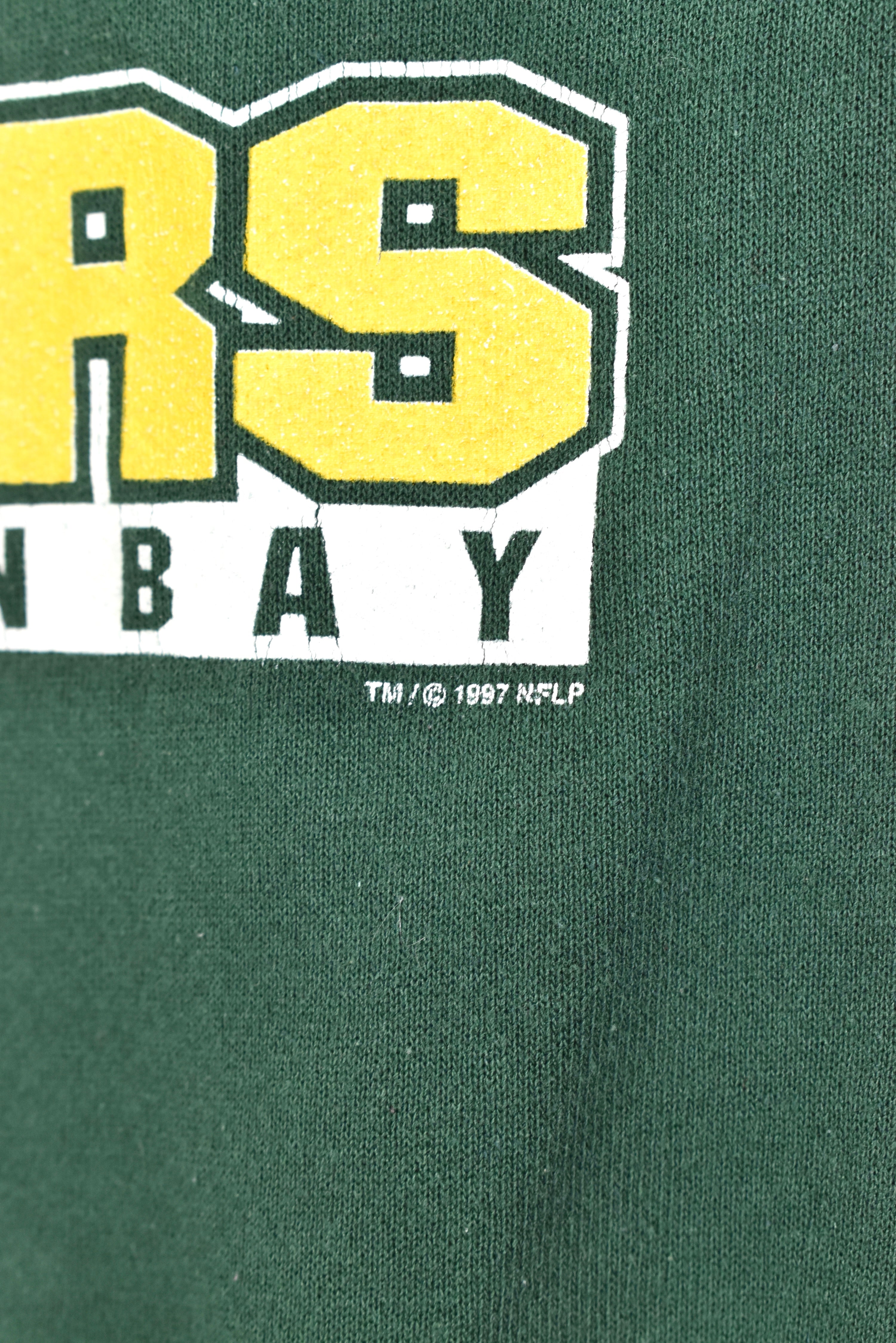 VINTAGE 1997 NFL GREEN BAY PACKERS GREEN SWEATSHIRT | LARGE PRO SPORT