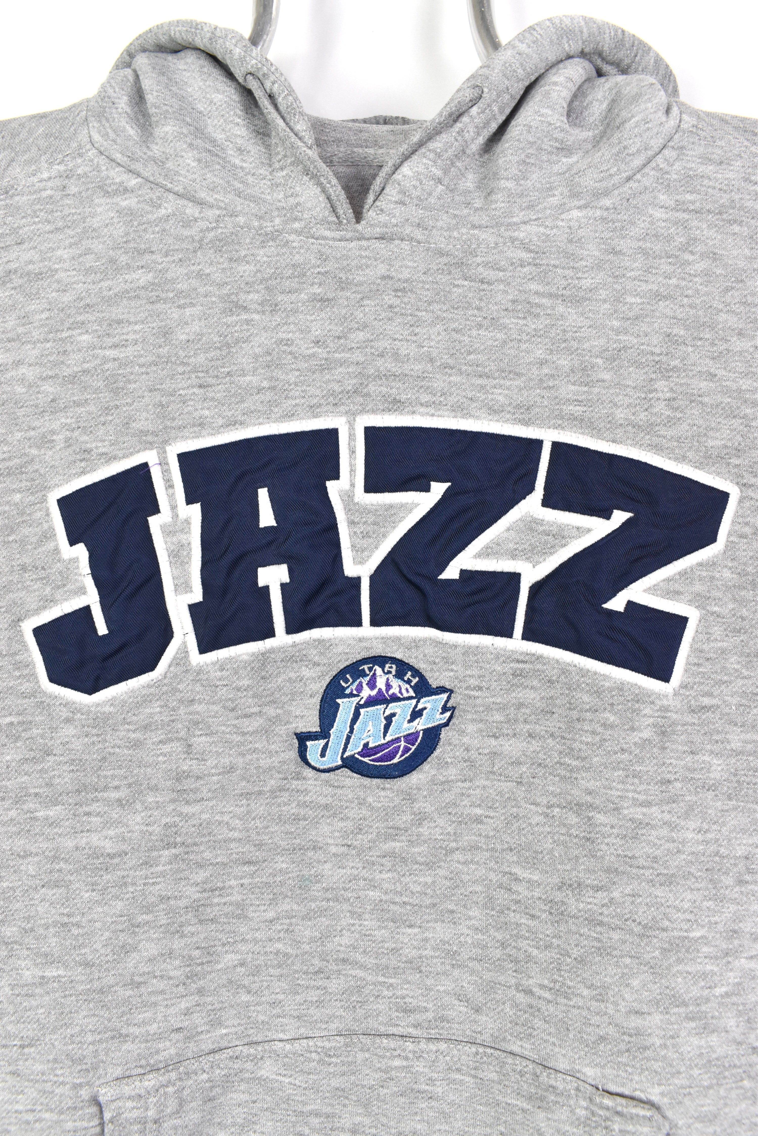 Vintage Utah Jazz hoodie, NBA grey embroidered sweatshirt - AU Medium PRO SPORT