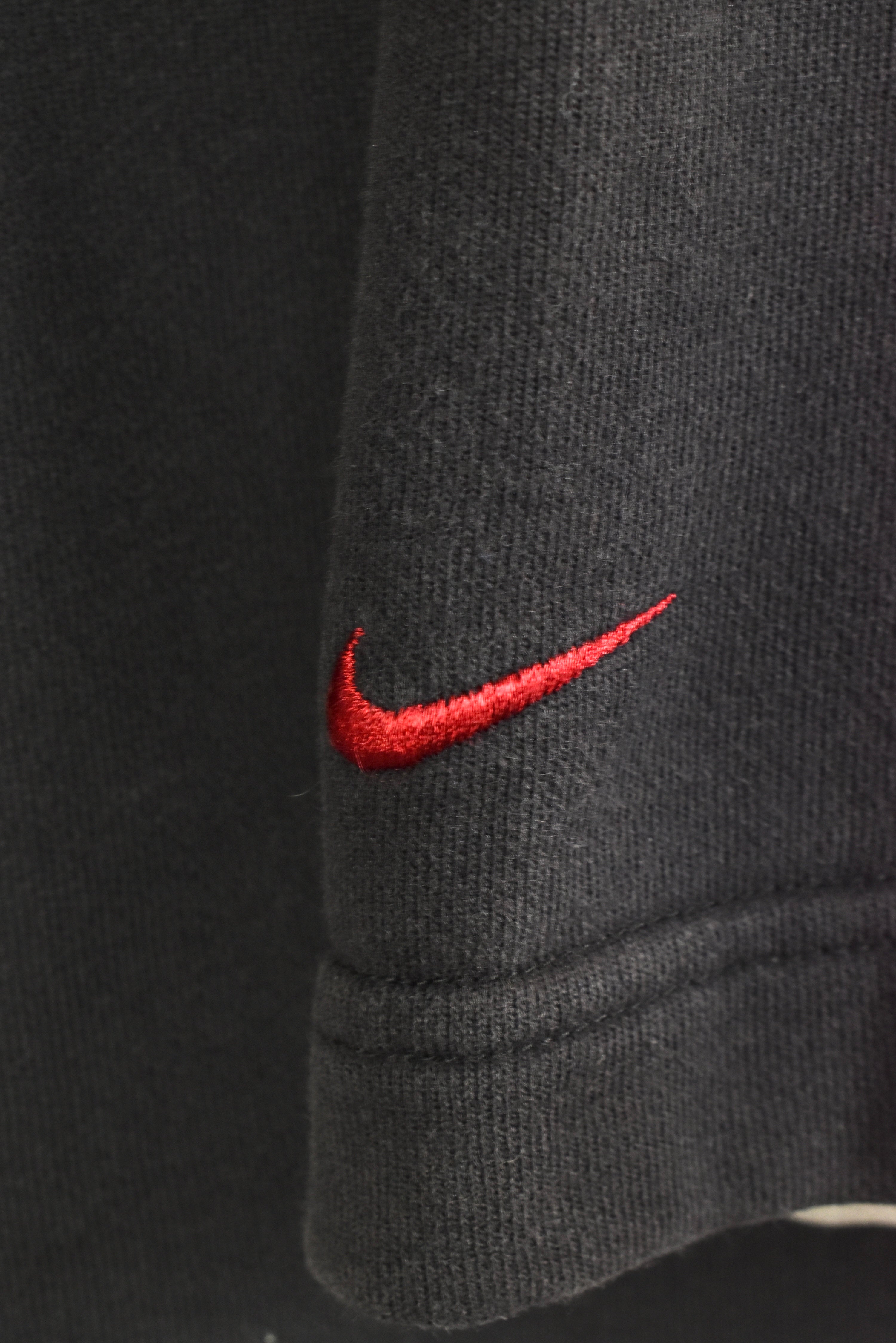 VINTAGE NIKE EMBROIDERED BLACK HOODIE | XXL NIKE