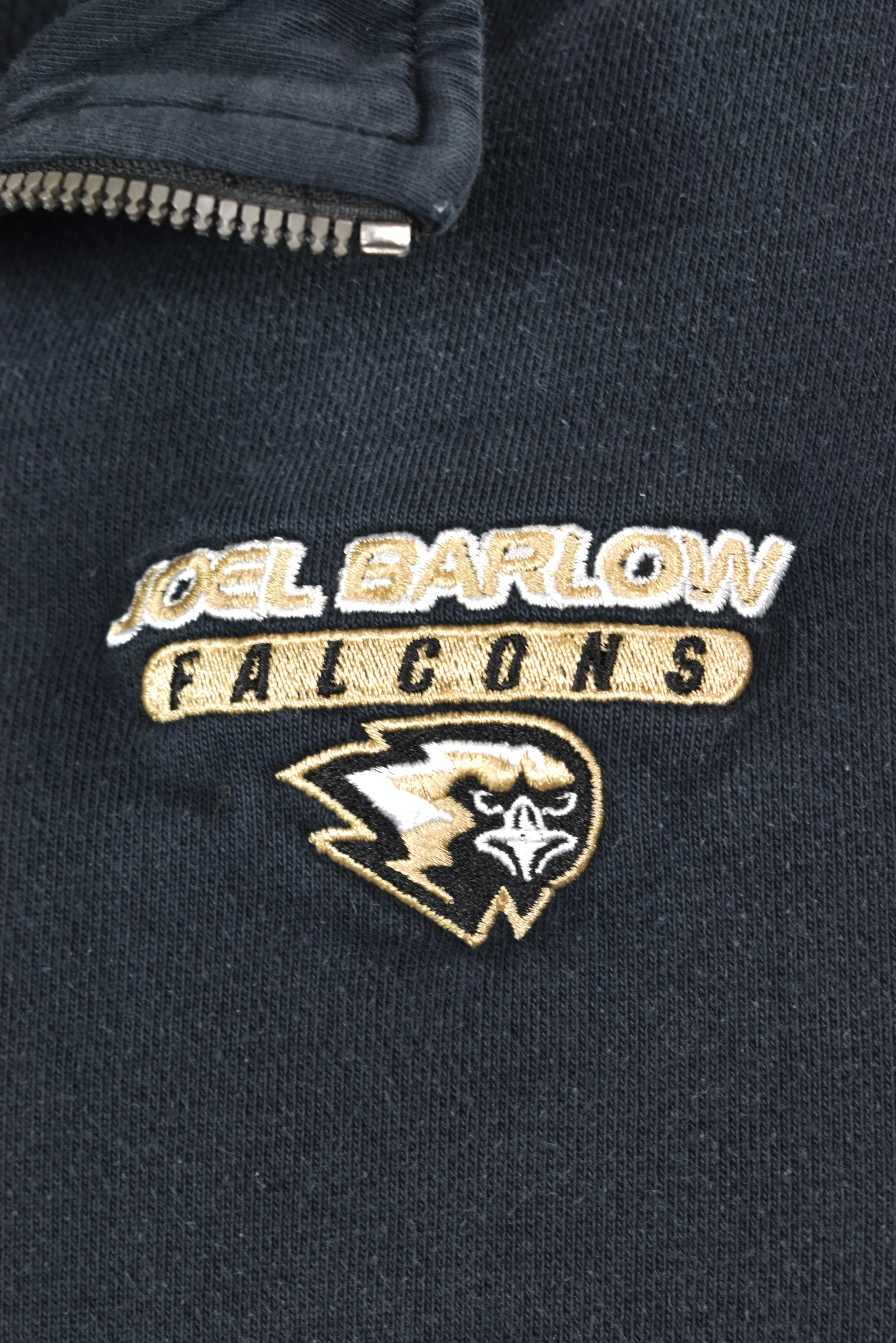 VINTAGE NIKE EMBROIDERED BLACK 1/4 ZIP SWEATSHIRT | SMALL NIKE