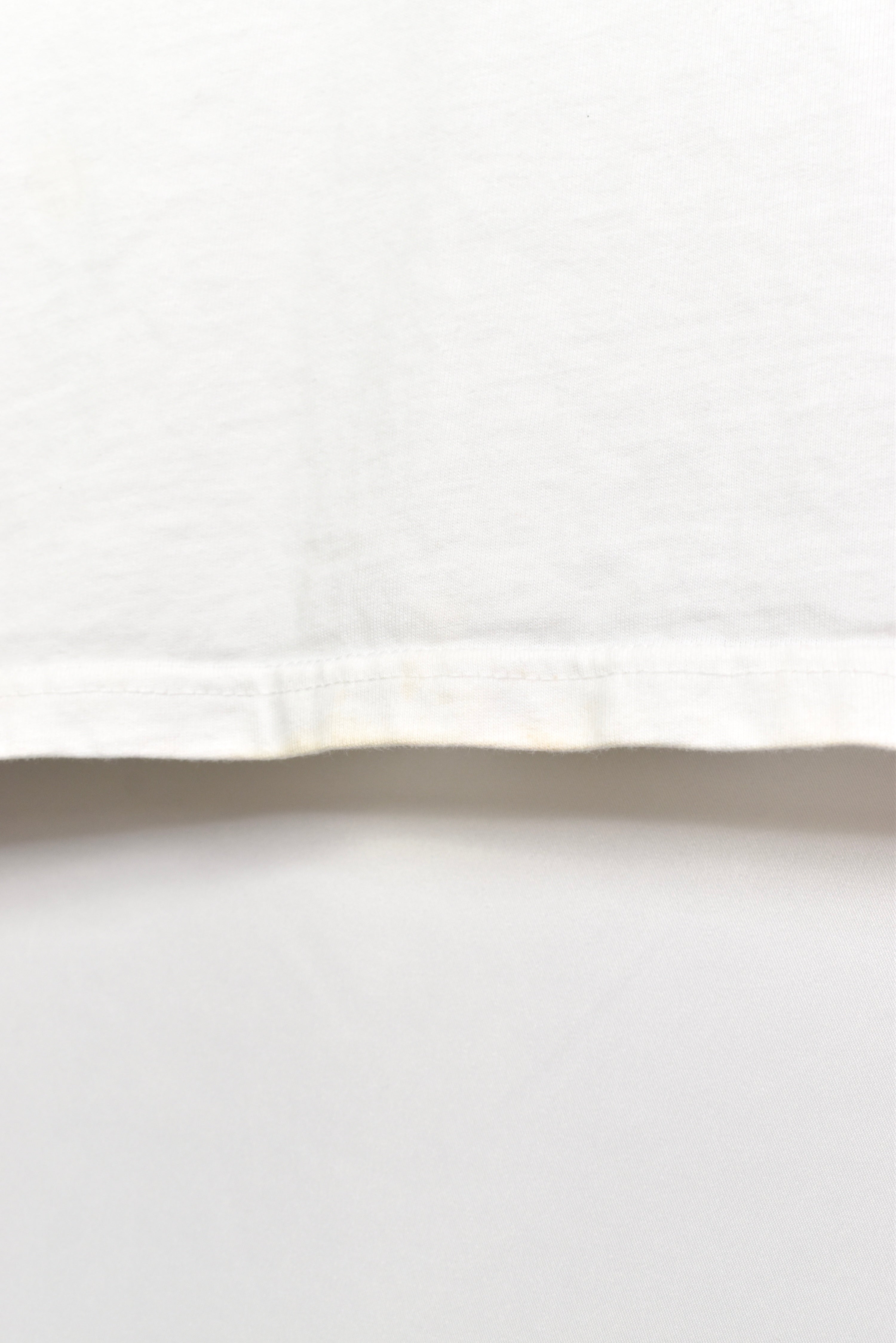 Vintage Adidas shirt, embroidered tee - large, white ADIDAS