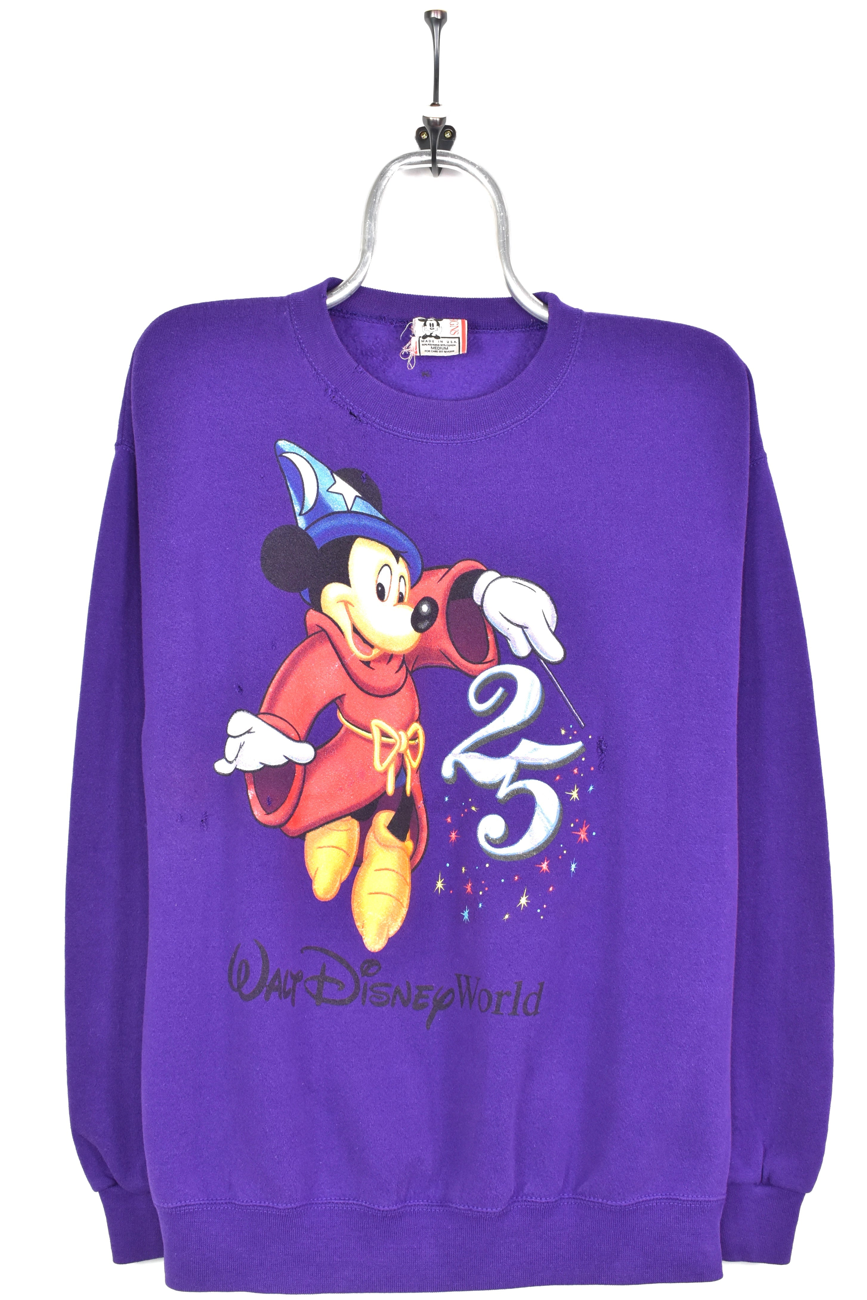 Vintage Mickey Mouse sweatshirt, purple Disney crewneck - AU Medium DISNEY / CARTOON