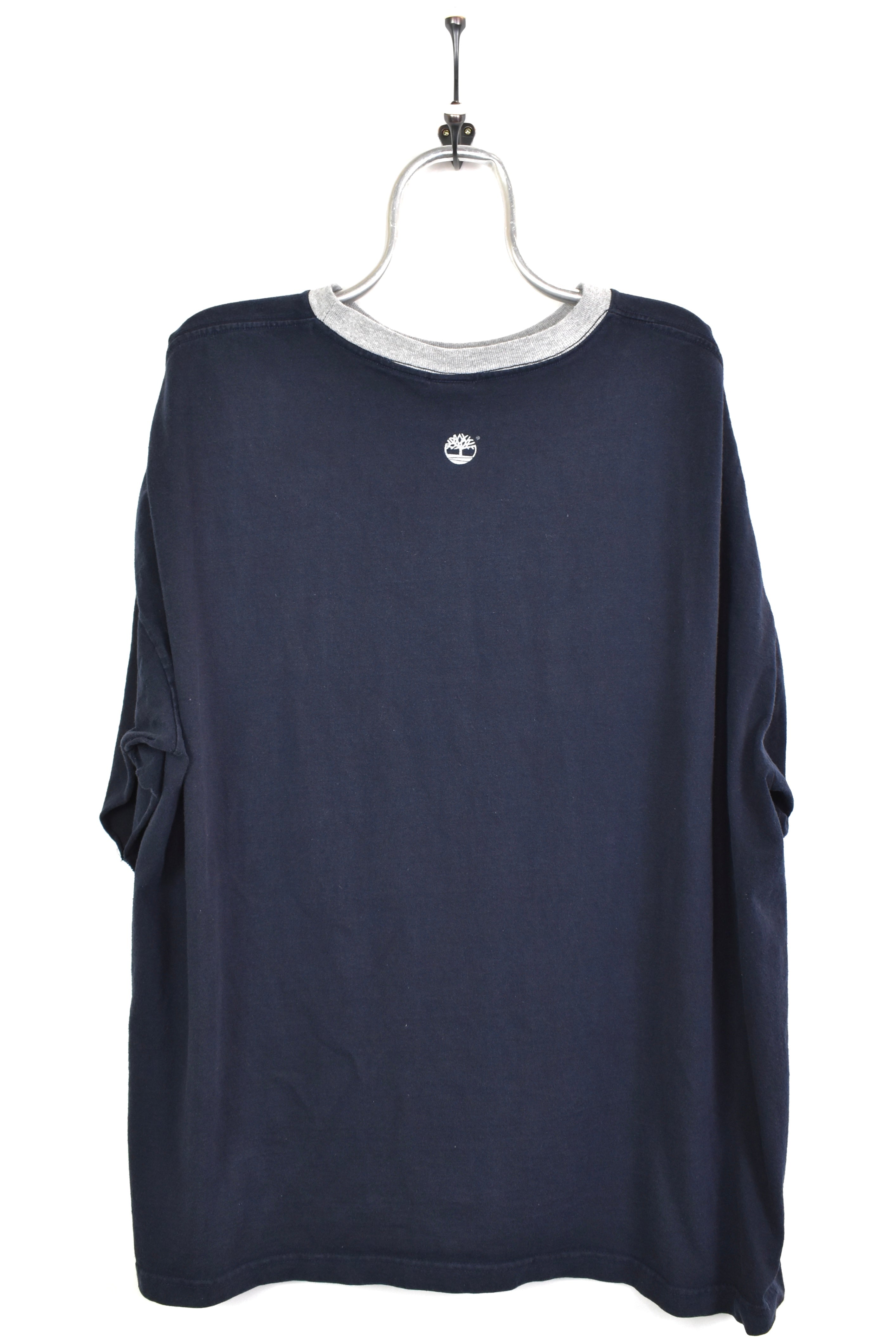 Vintage Timberland shirt, short sleeve graphic tee - XXL, navy blue TIMBERLAND