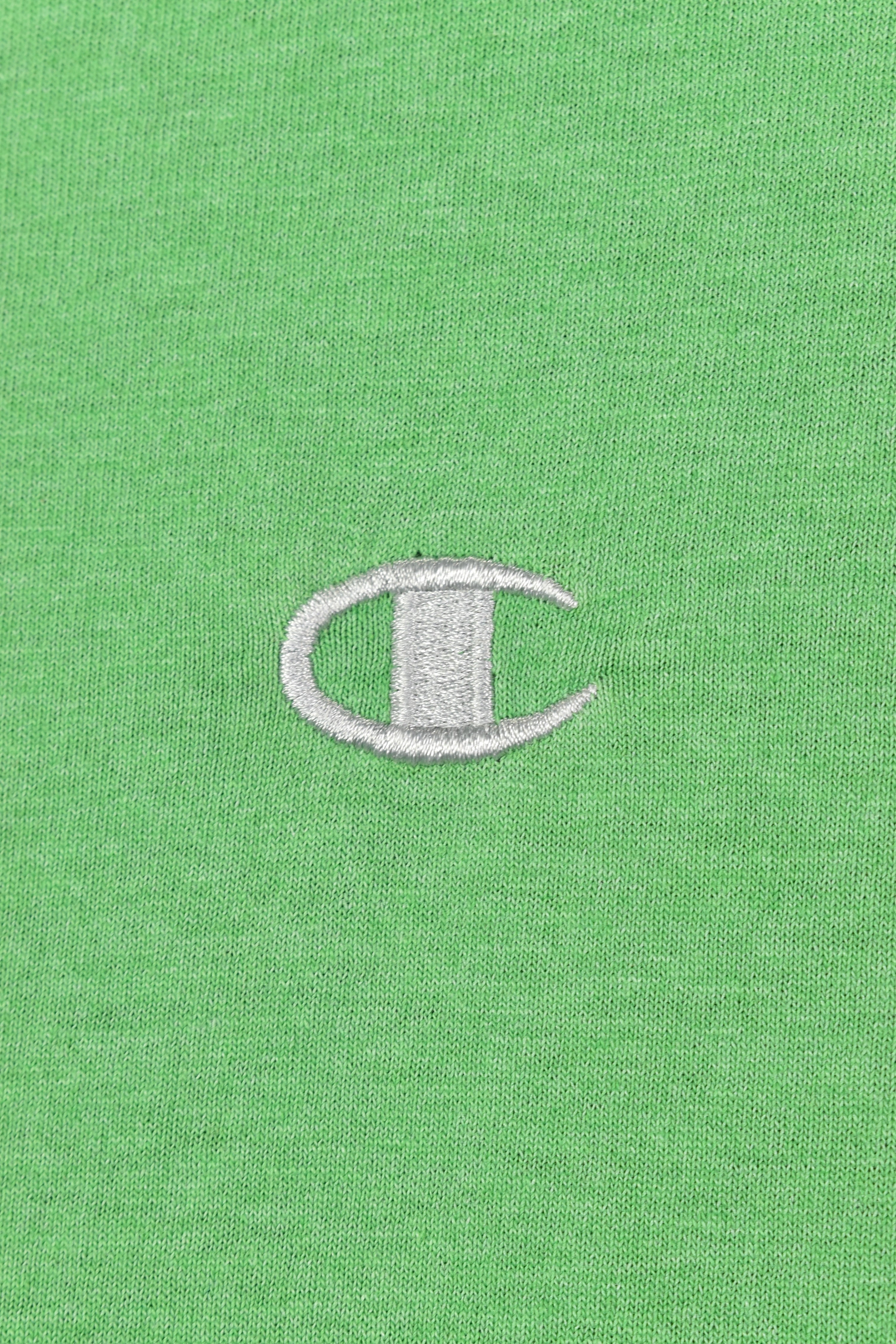 VINTAGE CHAMPION EMBROIDERED GREEN T-SHIRT | LARGE ADIDAS