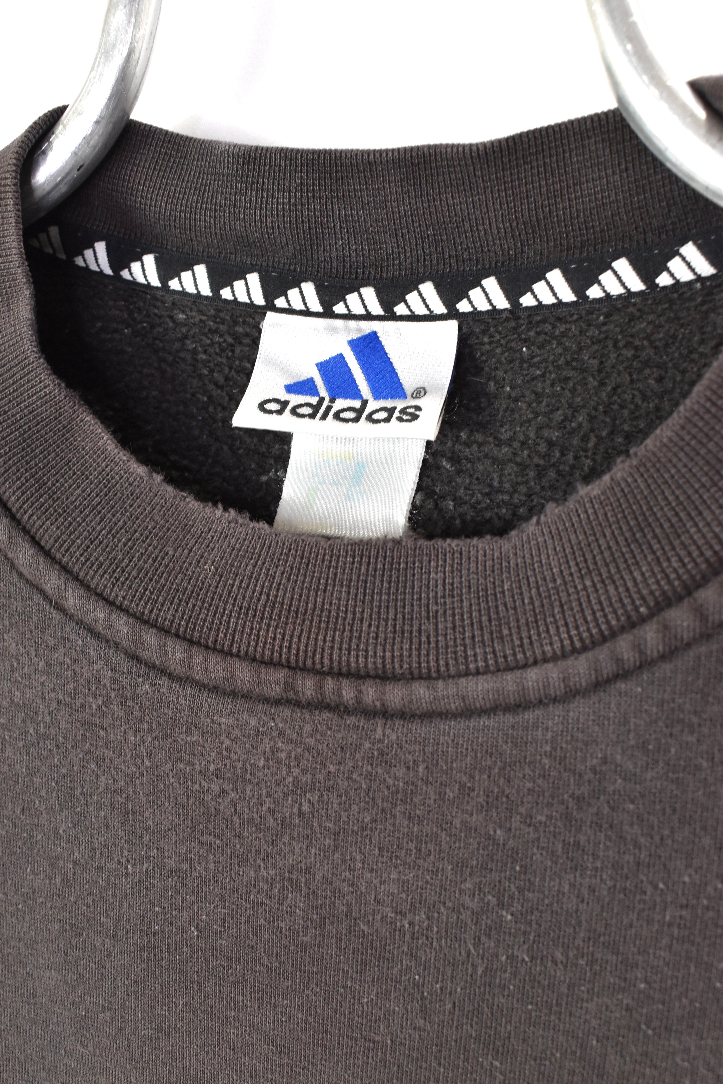 VINTAGE ADIDAS EMBROIDERED BROWN SWEATSHIRT | XL ADIDAS