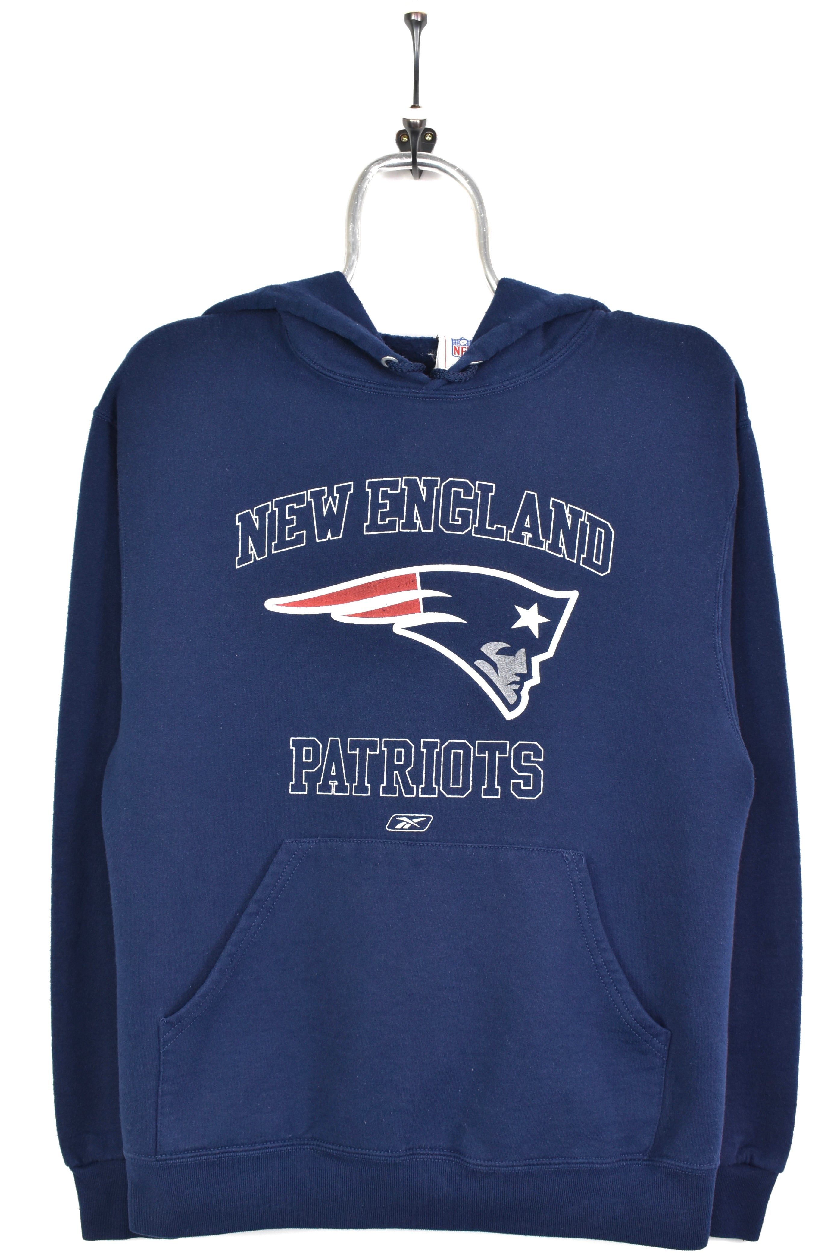 Vintage New England Patriots hoodie, NFL navy blue graphic sweatshirt - small PRO SPORT