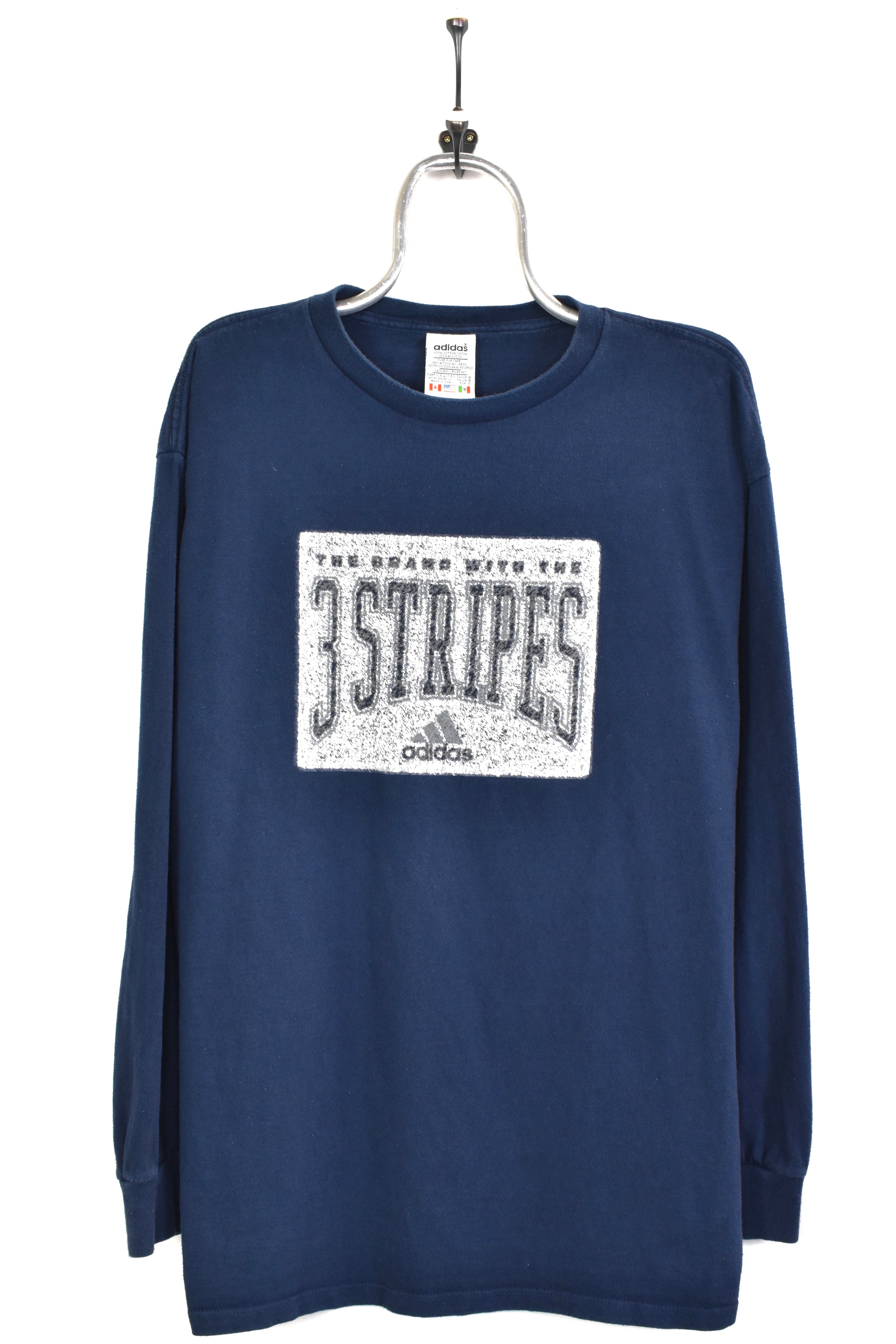 Vintage Adidas navy long sleeve t-shirt | Large ADIDAS