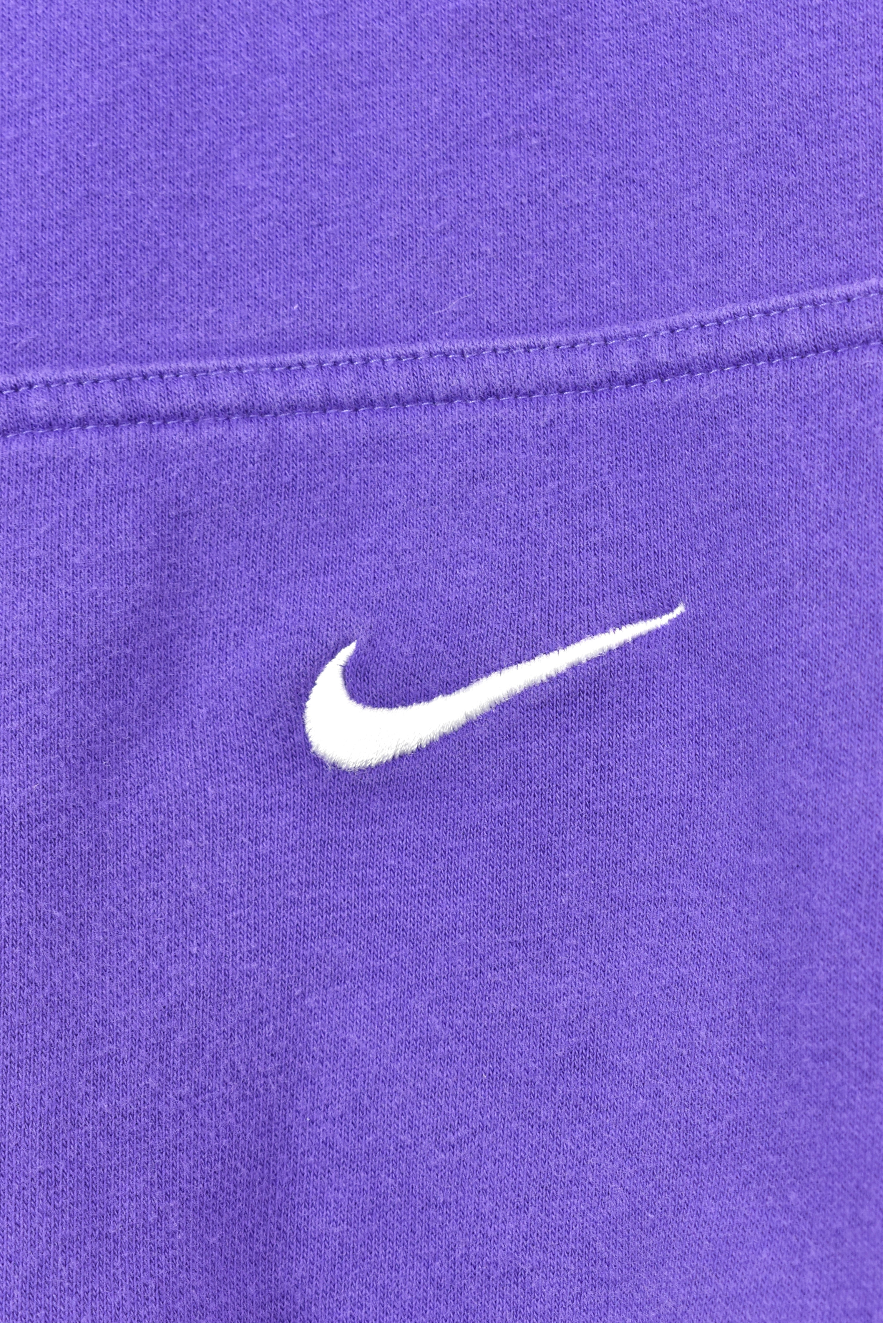 VINTAGE NIKE EMBROIDERED PURPLE HOODIE | XXXL NIKE