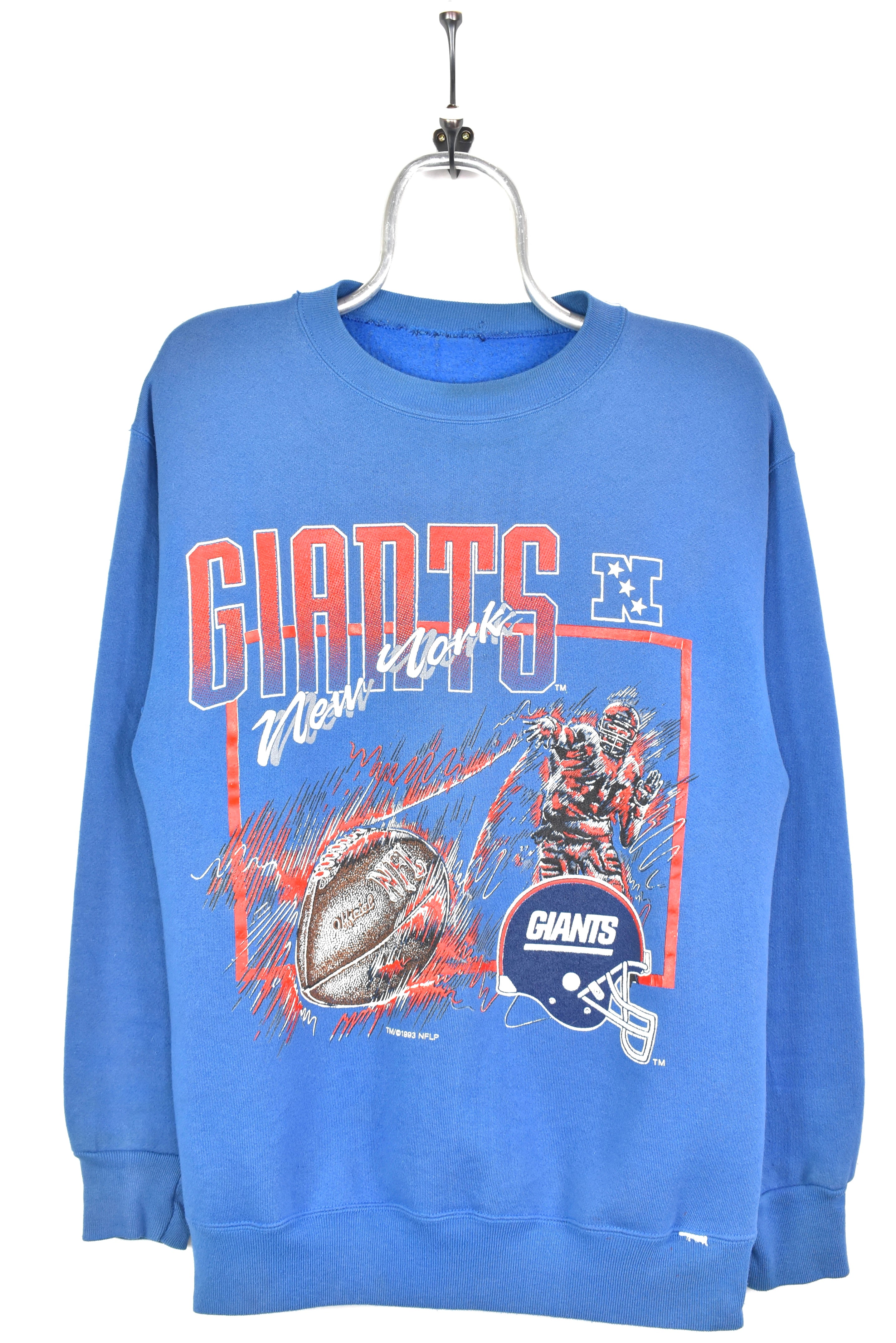 VINTAGE 1993 NFL NEW YORK GIANTS BLUE SWEATSHIRT | LARGE PRO SPORT