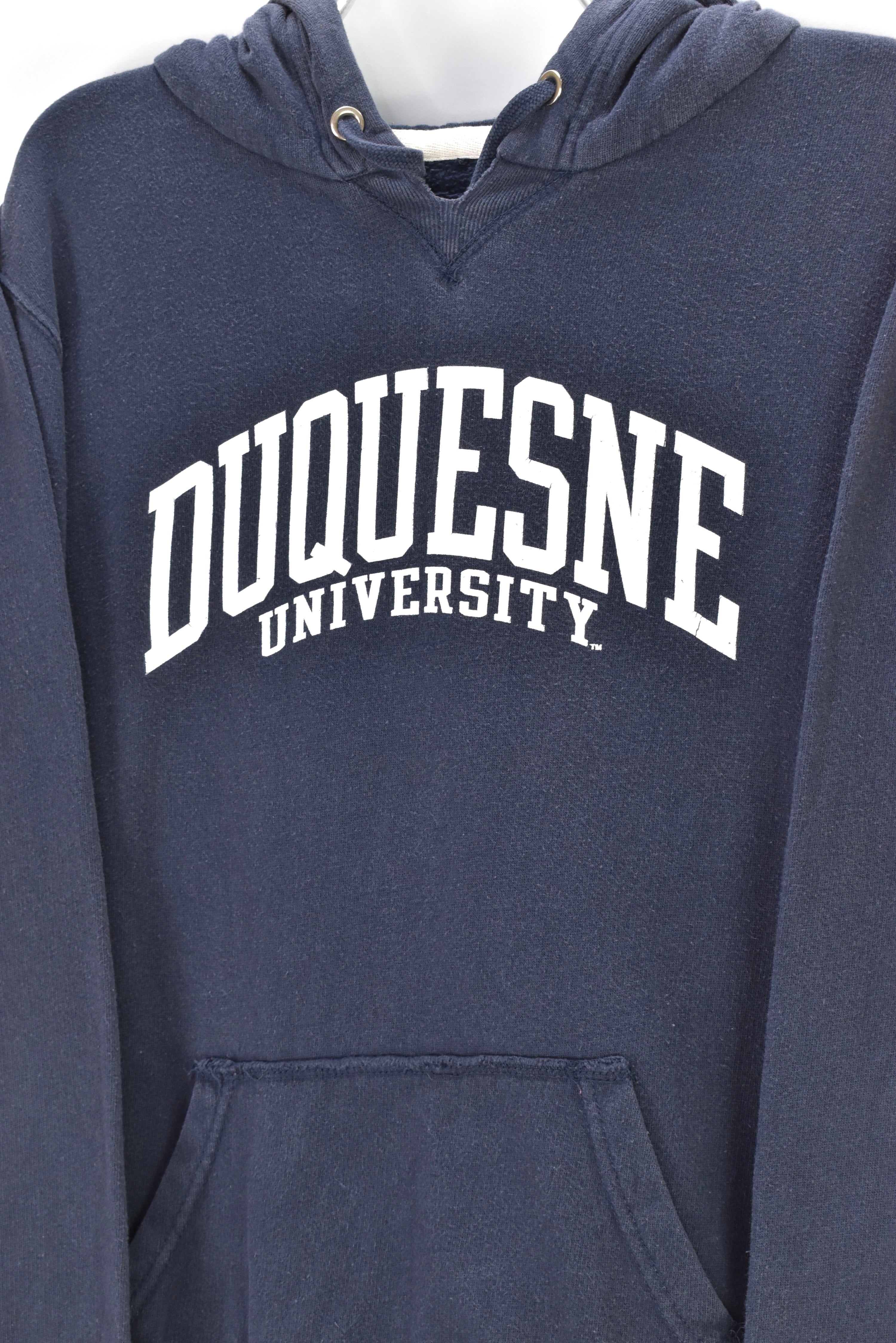 MODERN DUQUESNE UNIVERSITY NAVY HOODIE | SMALL COLLEGE