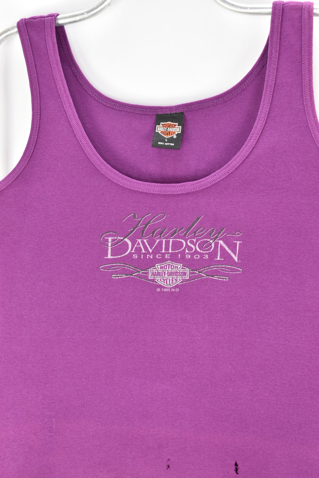 VINTAGE 1995 WOMEN'S HARLEY DAVIDSON PURPLE SINGLET | MEDIUM HARLEY DAVIDSON
