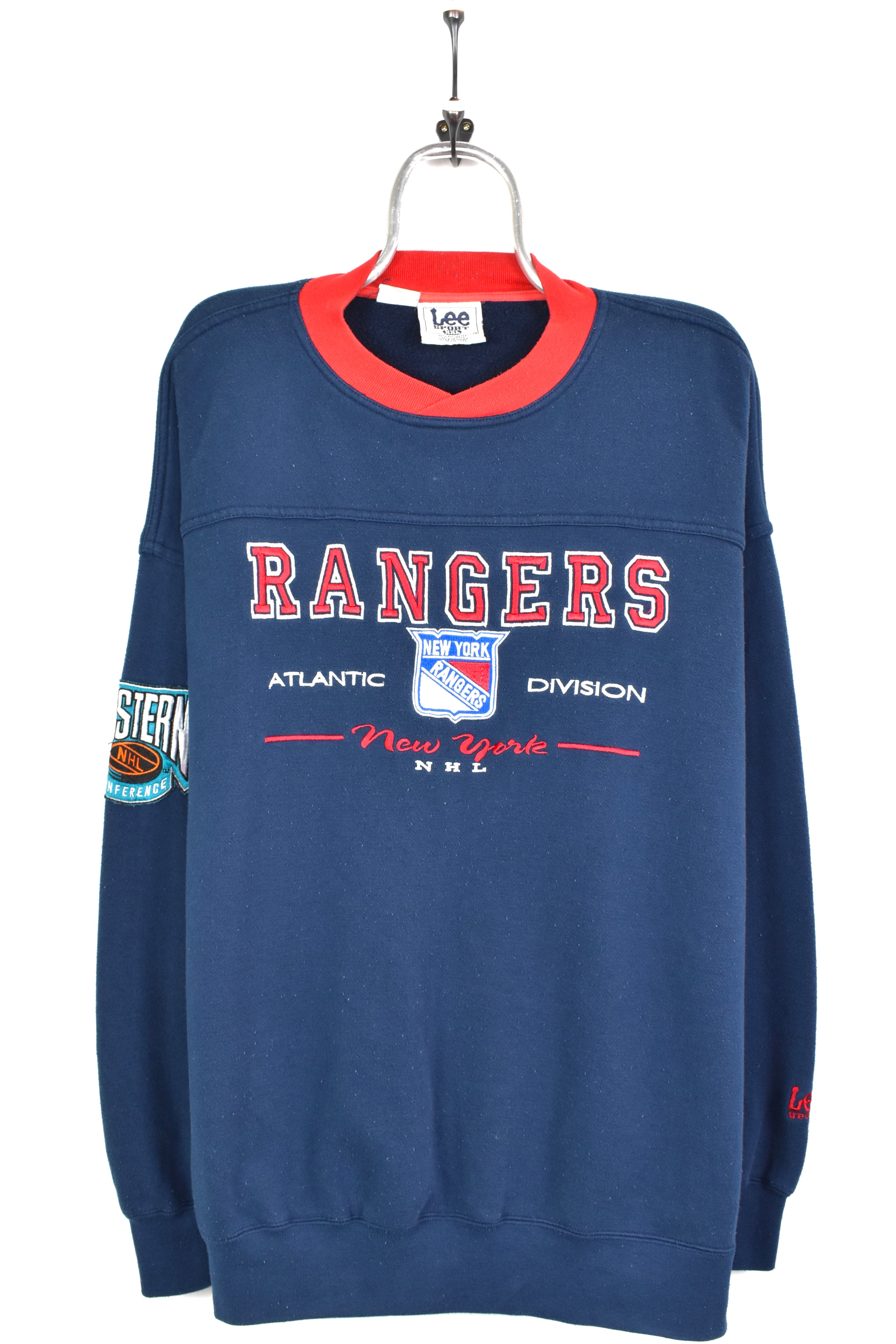 VINTAGE NHL NEW YORK RANGERS EMBROIDERED NAVY SWEATSHIRT | XXL PRO SPORT