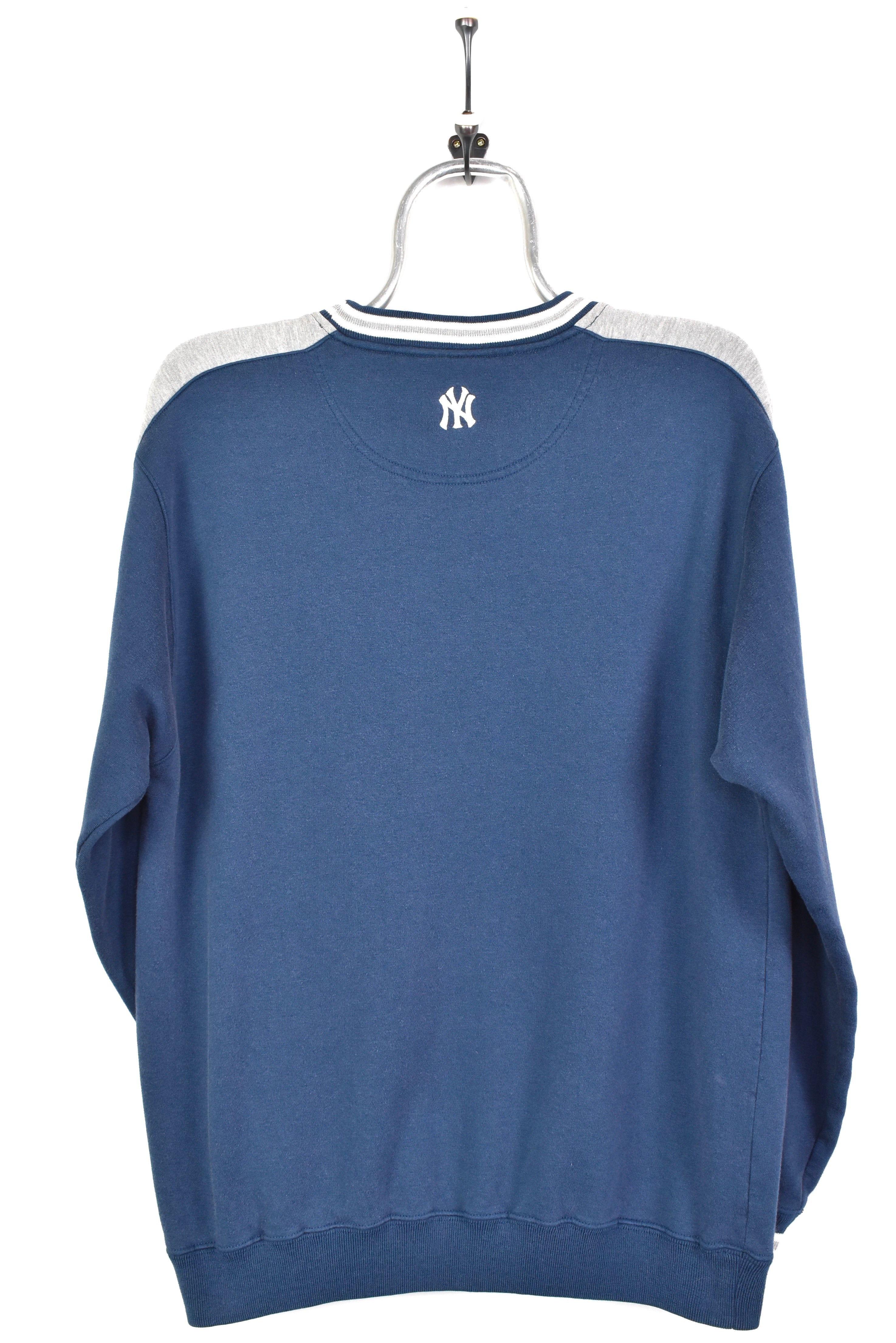 VINTAGE MLB NEW YORK YANKEES EMBROIDERED NAVY SWEATSHIRT | LARGE PRO SPORT