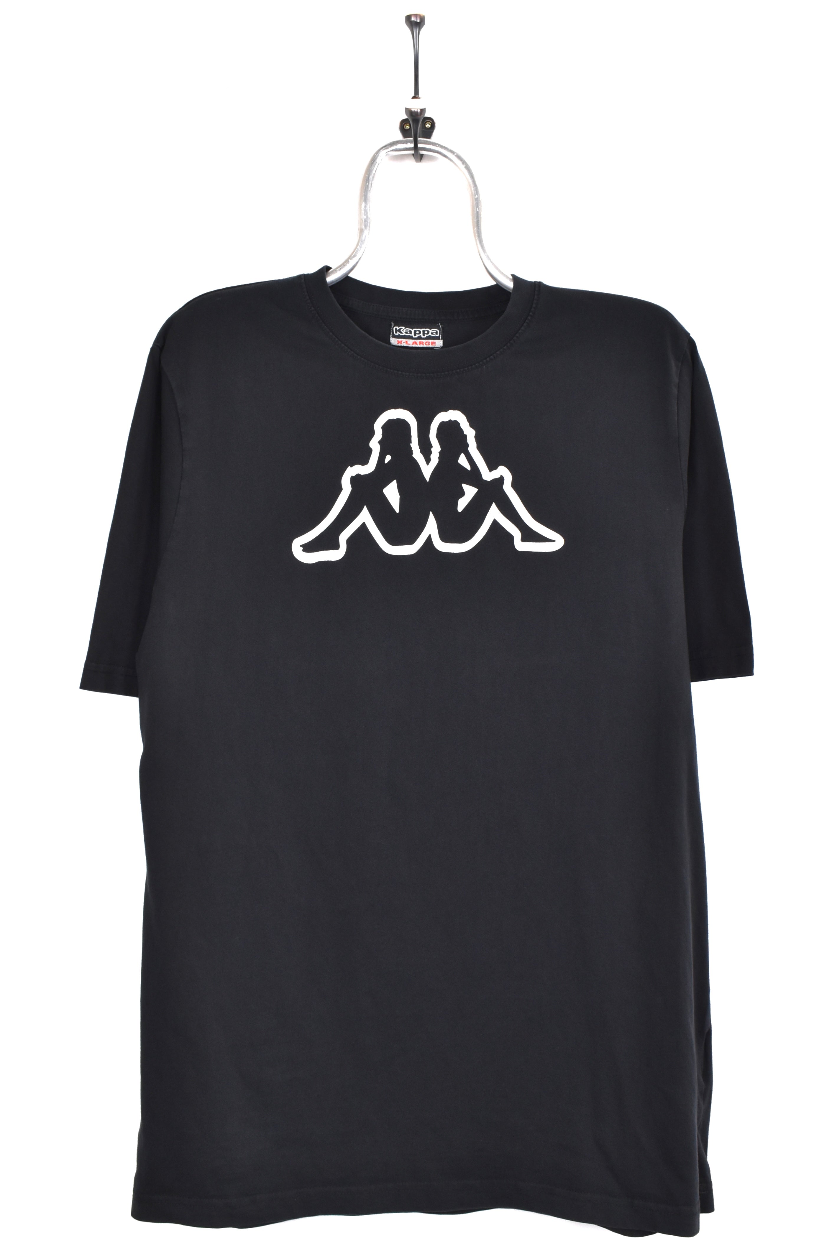 Vintage Kappa shirt, black graphic tee - AU Medium KAPPA