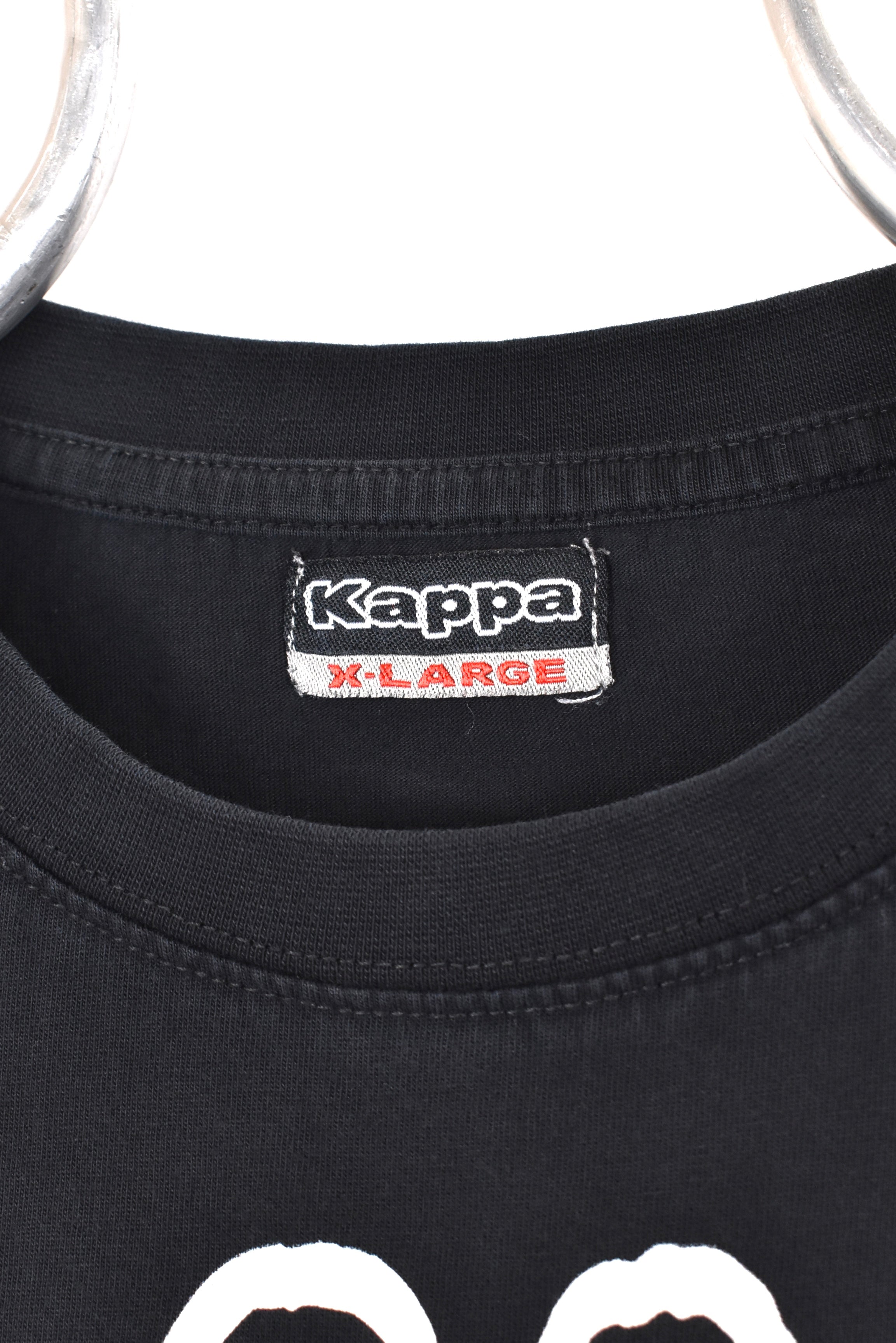 Vintage Kappa shirt, black graphic tee - AU Medium KAPPA