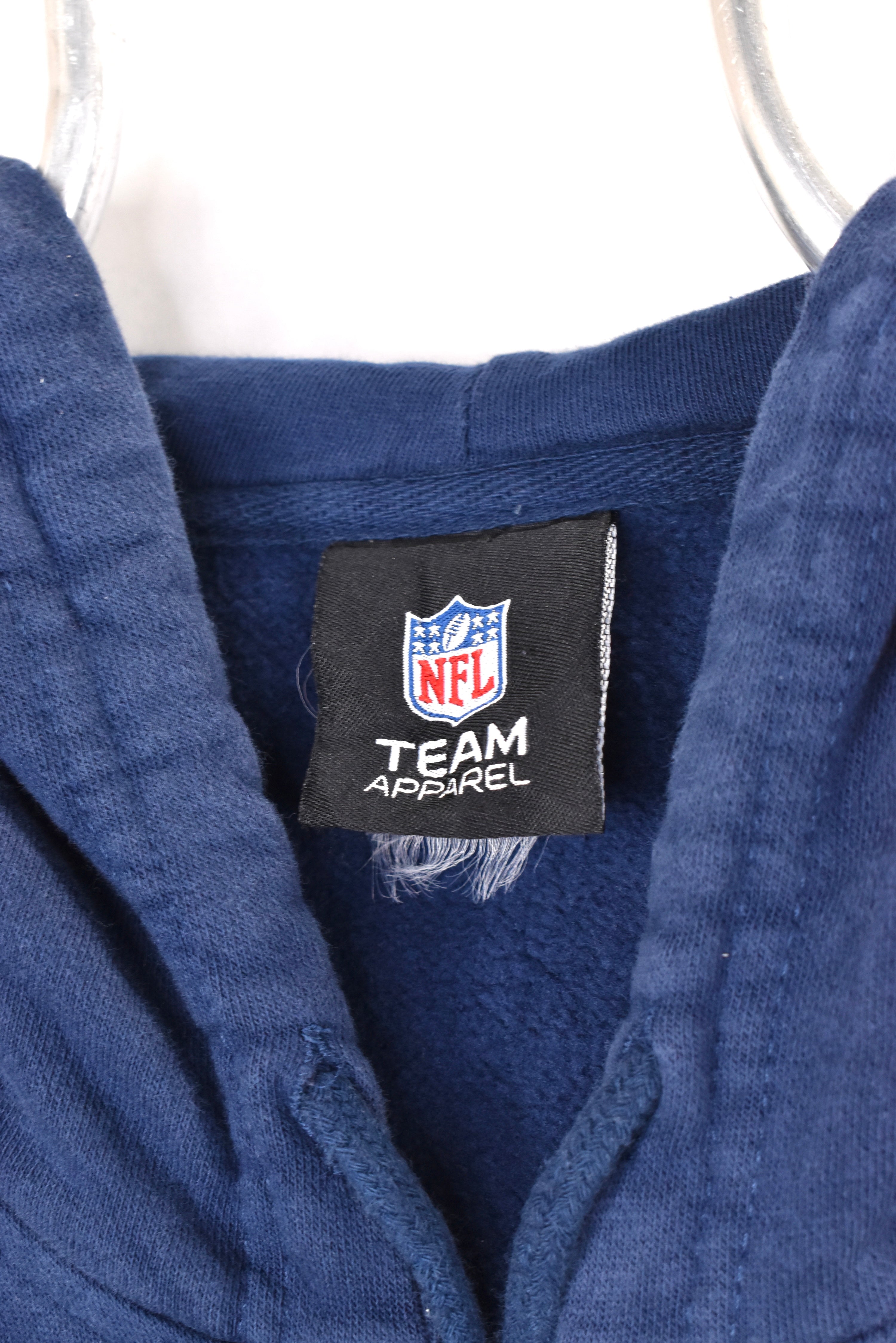 Vintage New England Patriots hoodie, NFL navy blue graphic sweatshirt - AU Large PRO SPORT