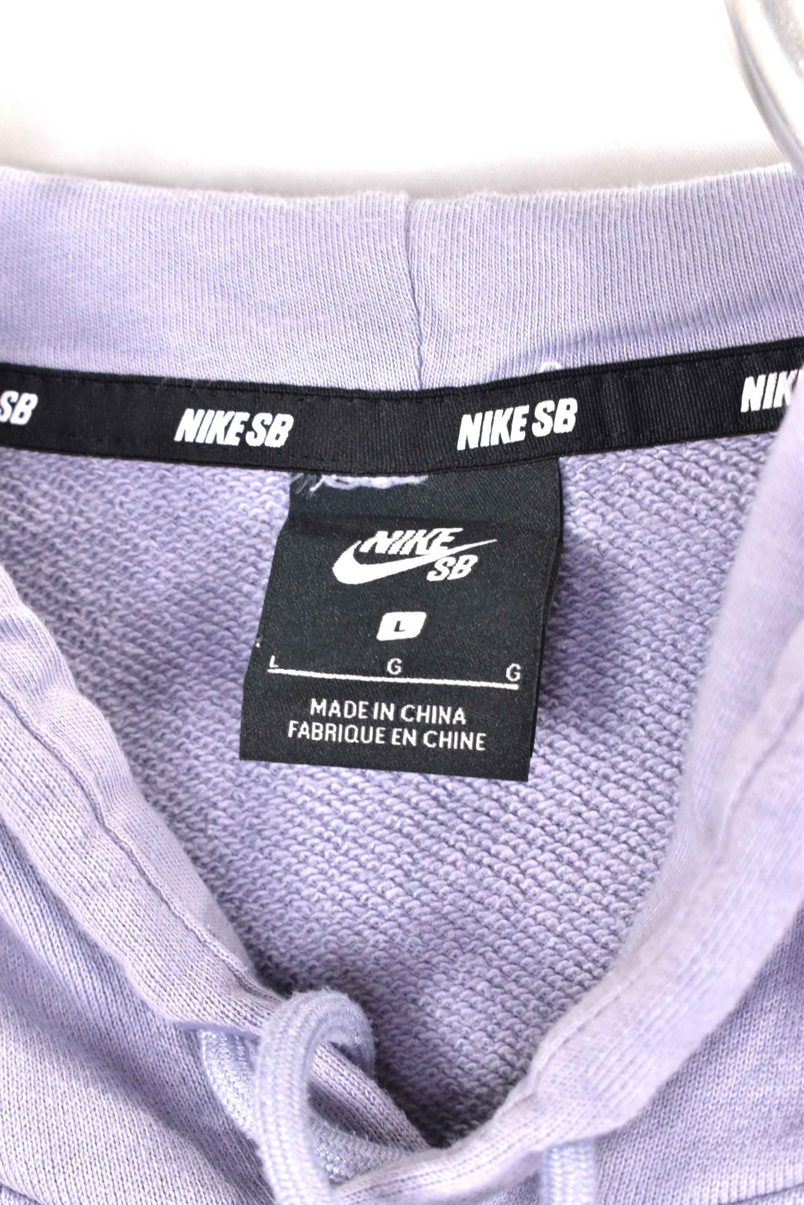 Women's vintage Nike hoodie, purple embroidered sweatshirt - AU Large NIKE