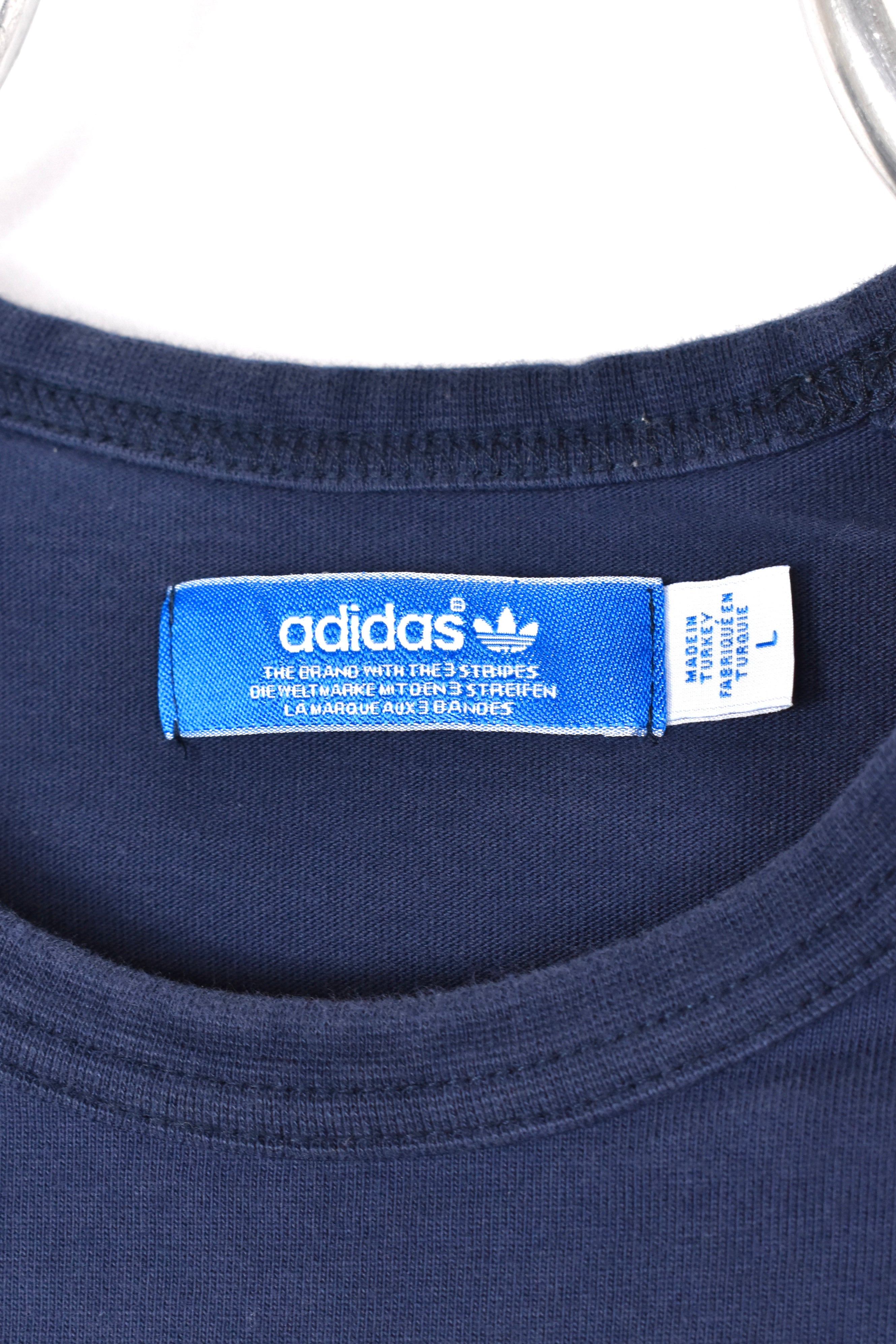 Vintage Adidas shirt, navy blue graphic tee - AU Medium ADIDAS