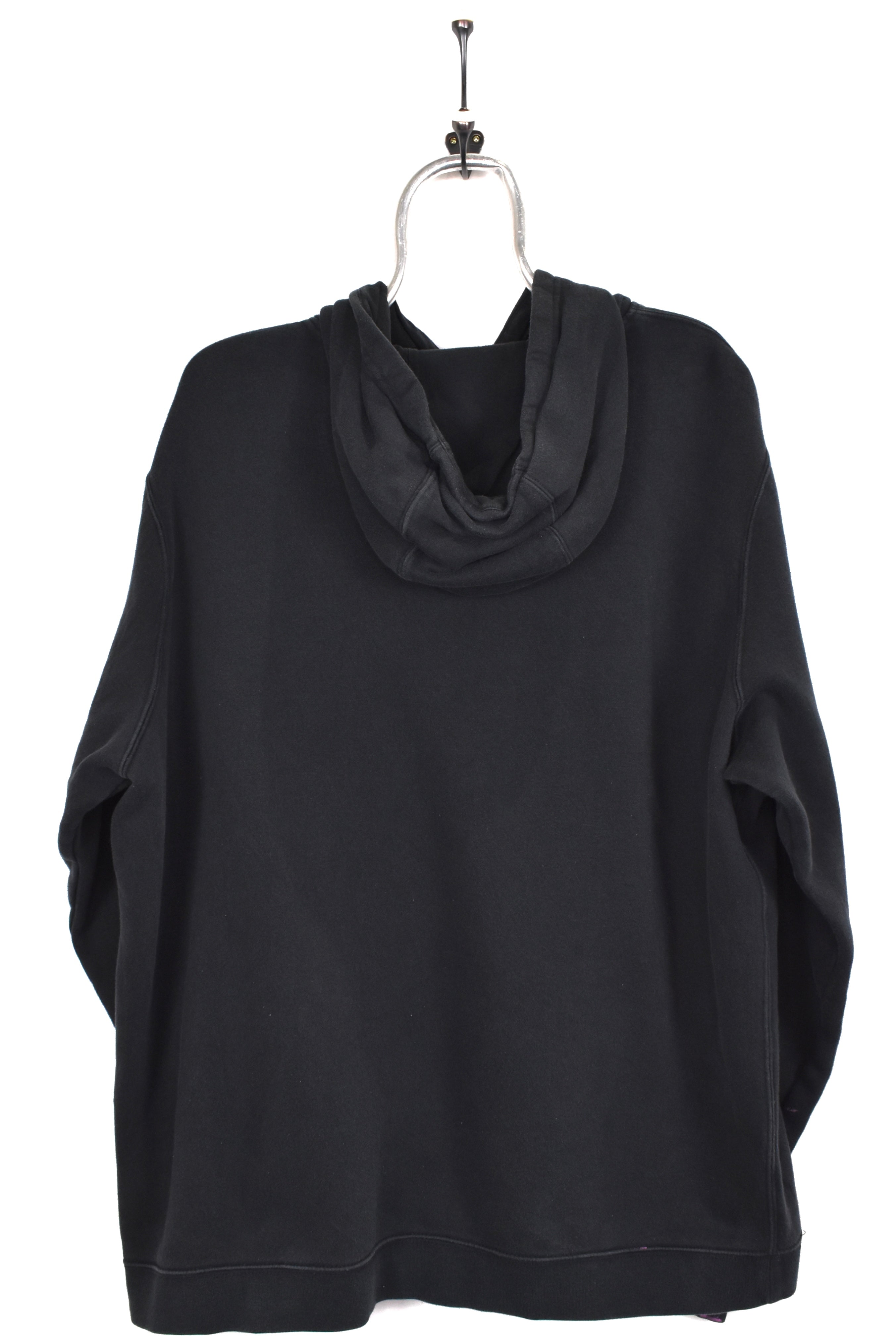 Vintage Nike hoodie, black embroidered sweatshirt - AU XXL