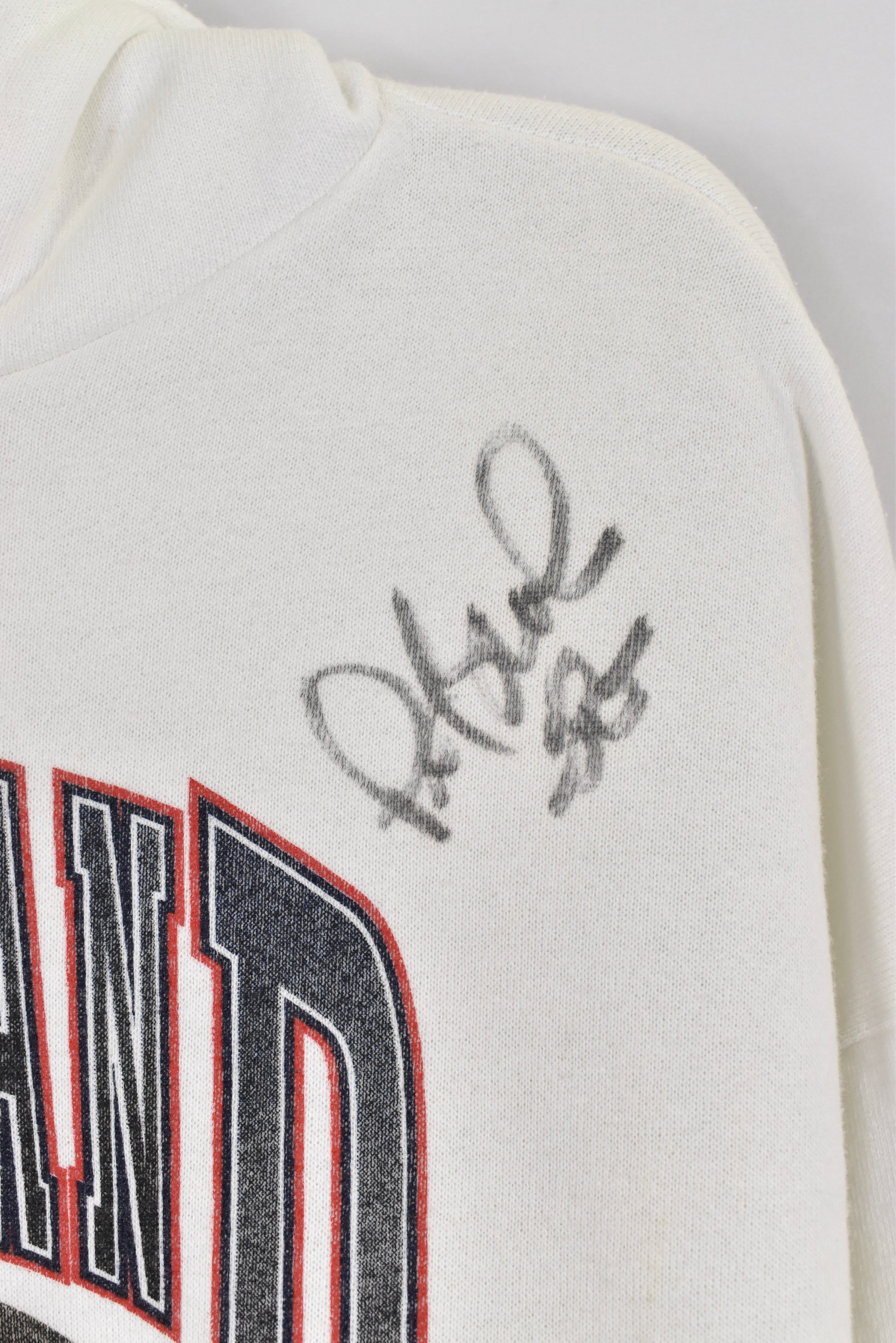 Vintage New England Patriots hoodie, NFL white sweatshirt - AU XL