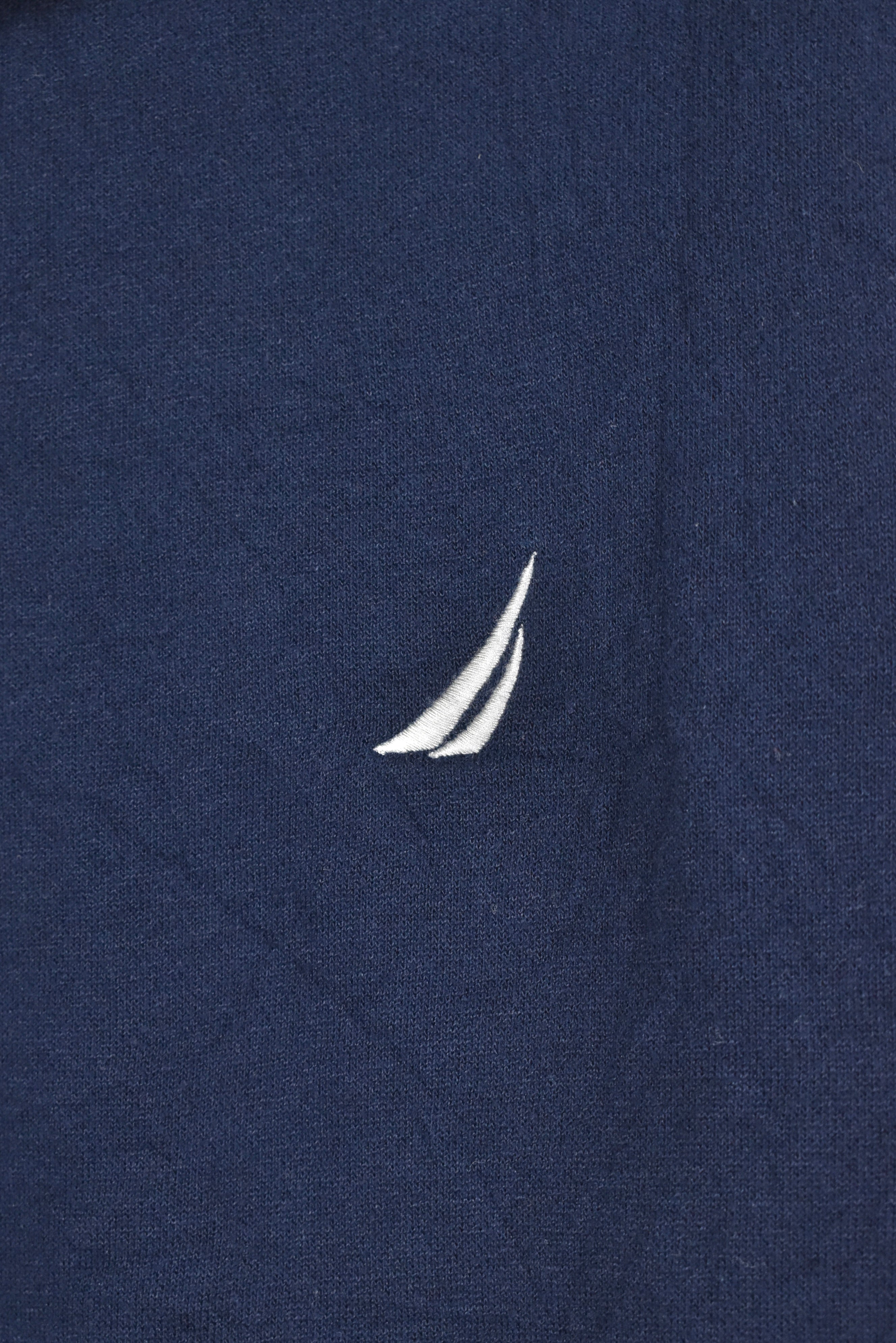 Vintage Nautica sweatshirt, navy blue embroidered 1/4 zip jumper - AU XL NAUTICA