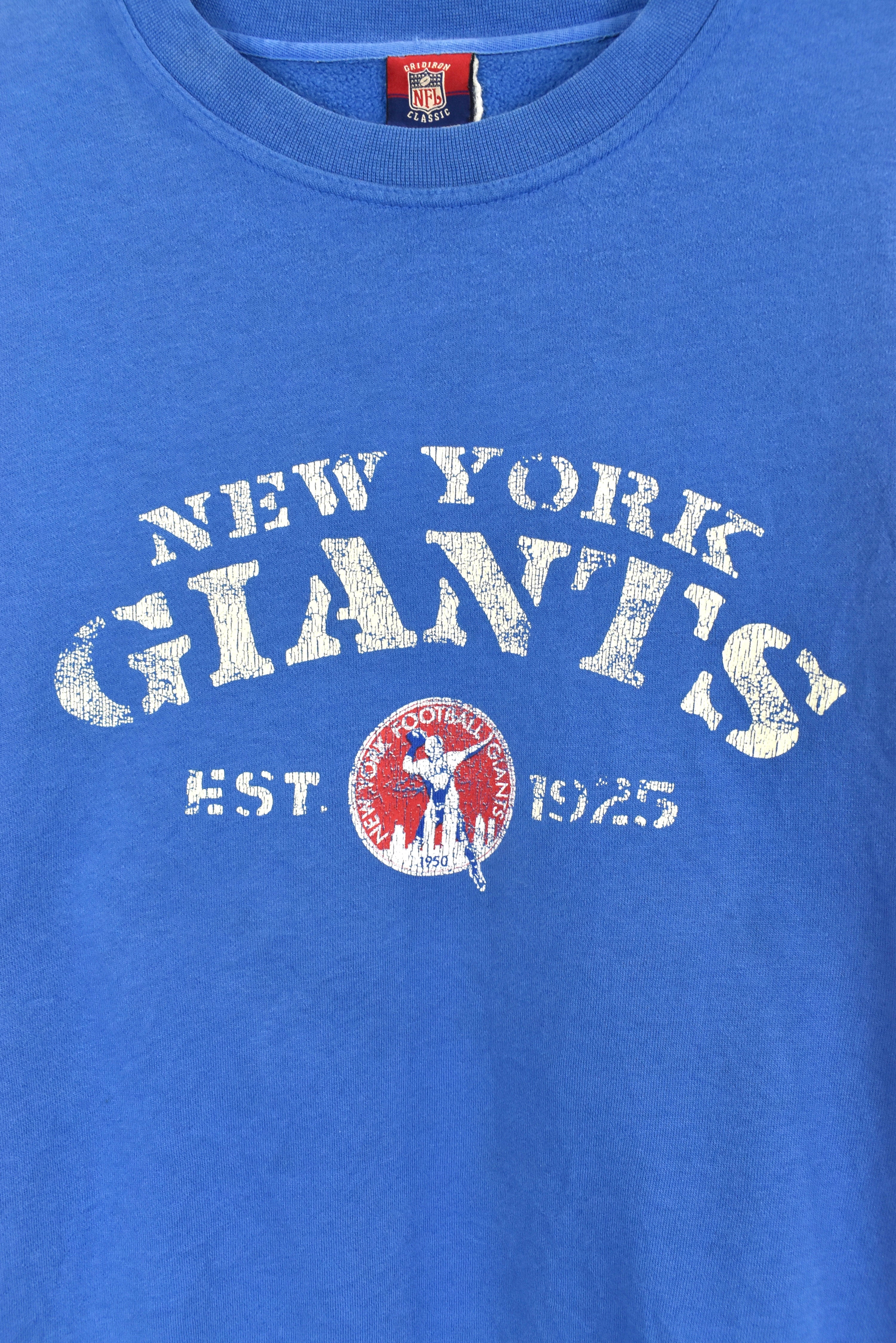 Vintage New York Giants sweatshirt, NFL blue graphic crewneck - AU XXL