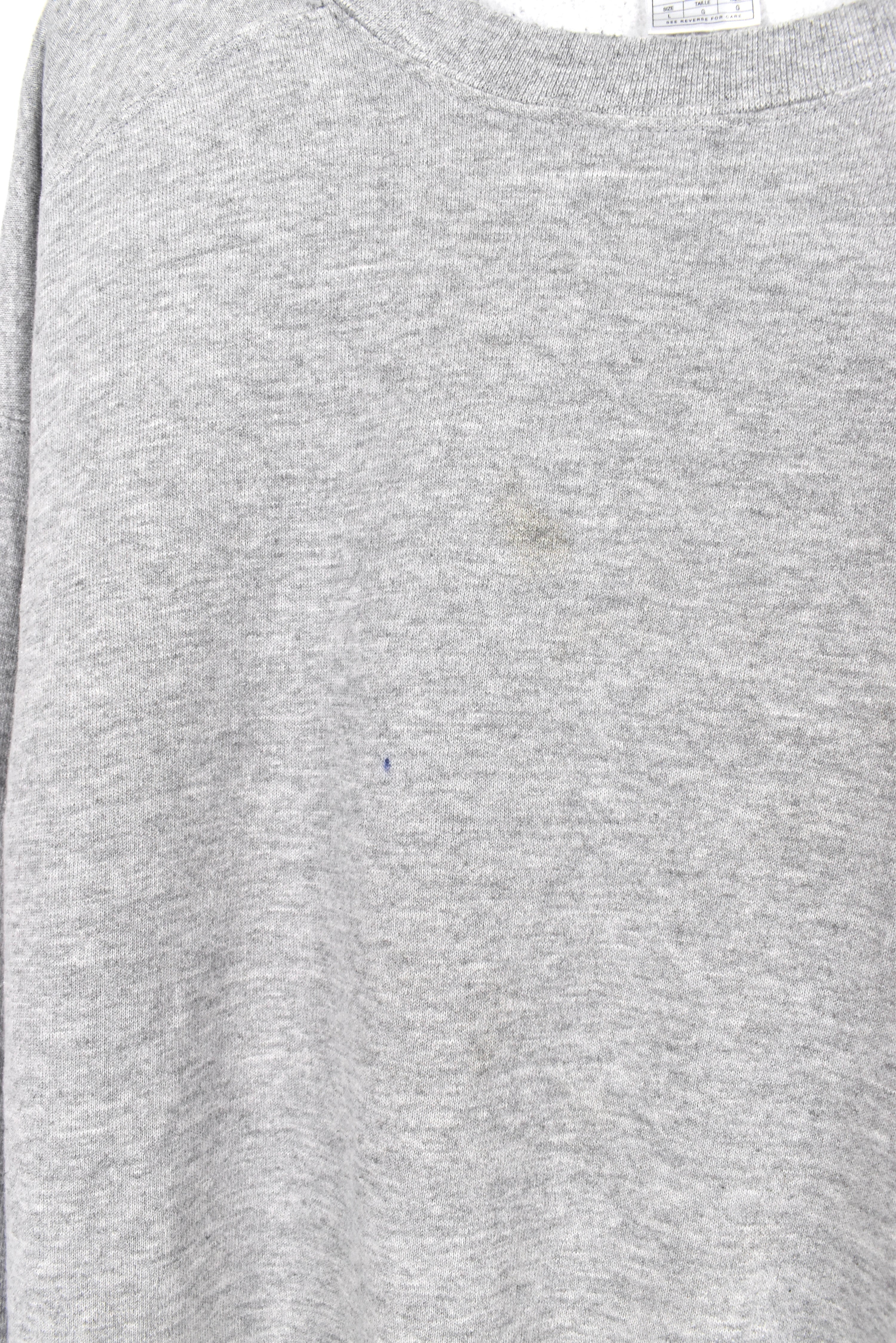 Vintage Nike sweatshirt, grey embroidered crewneck - AU Large