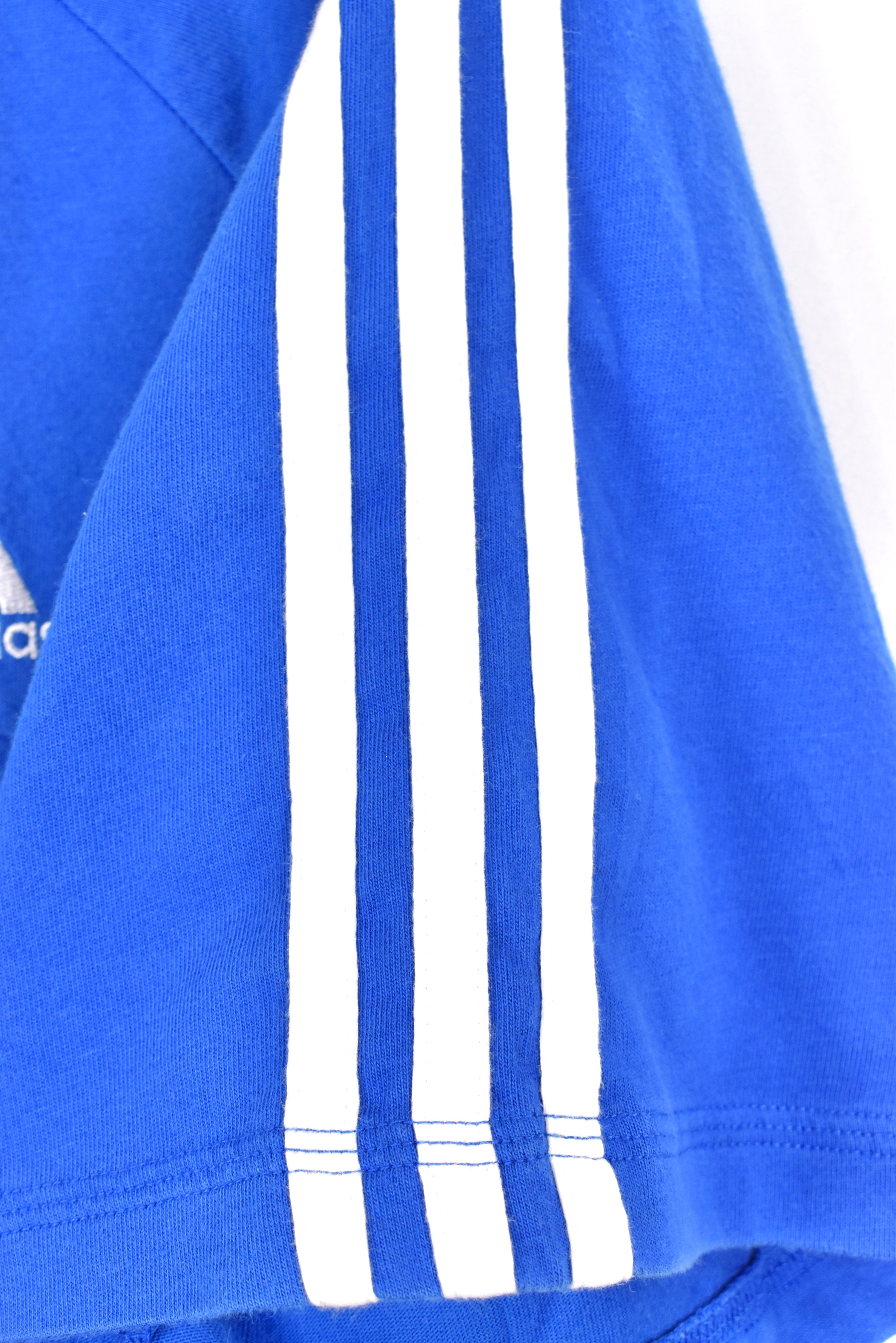 Vintage Adidas shirt, blue embroidered tee - AU XXL ADIDAS