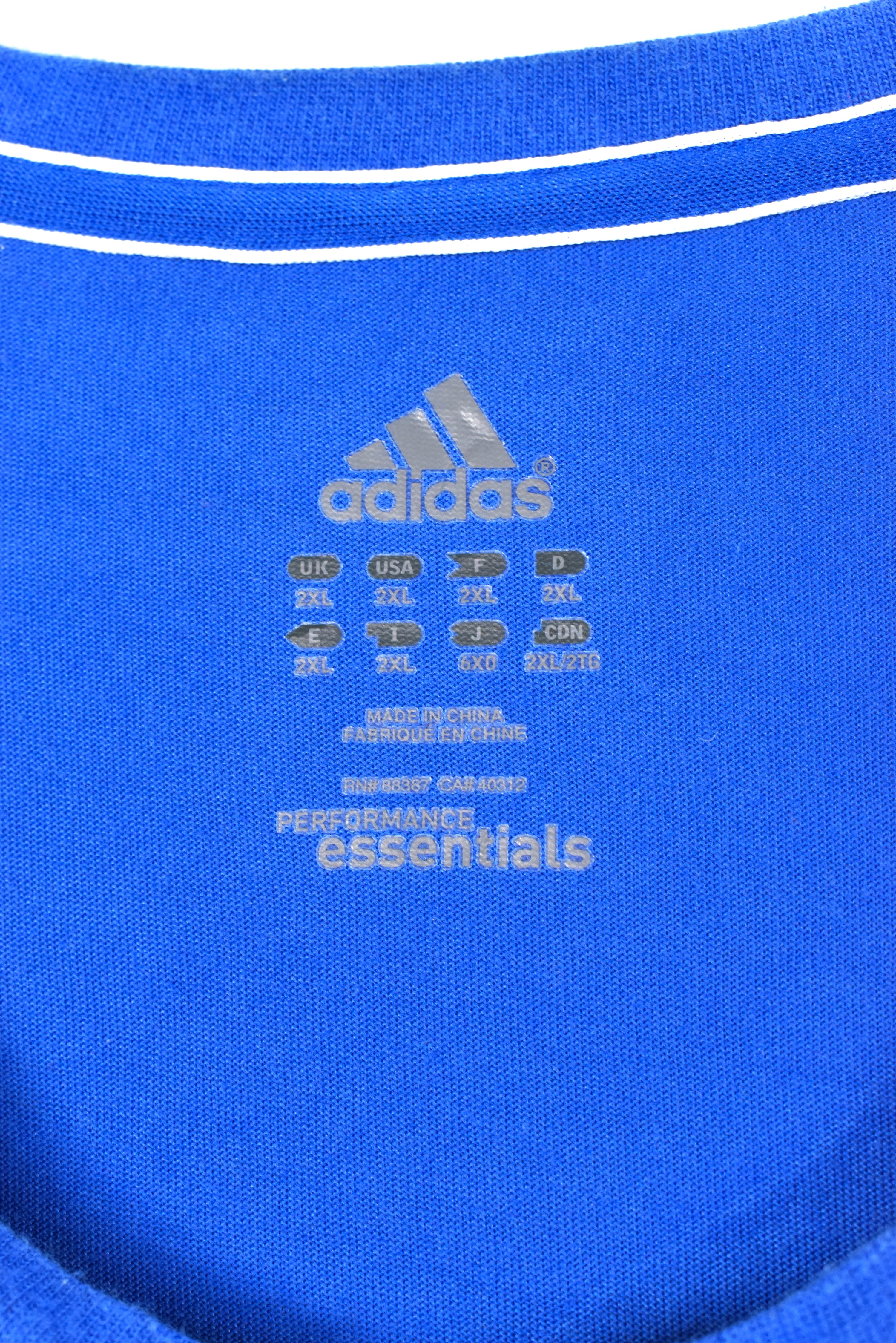 Vintage Adidas shirt, blue embroidered tee - AU XXL ADIDAS