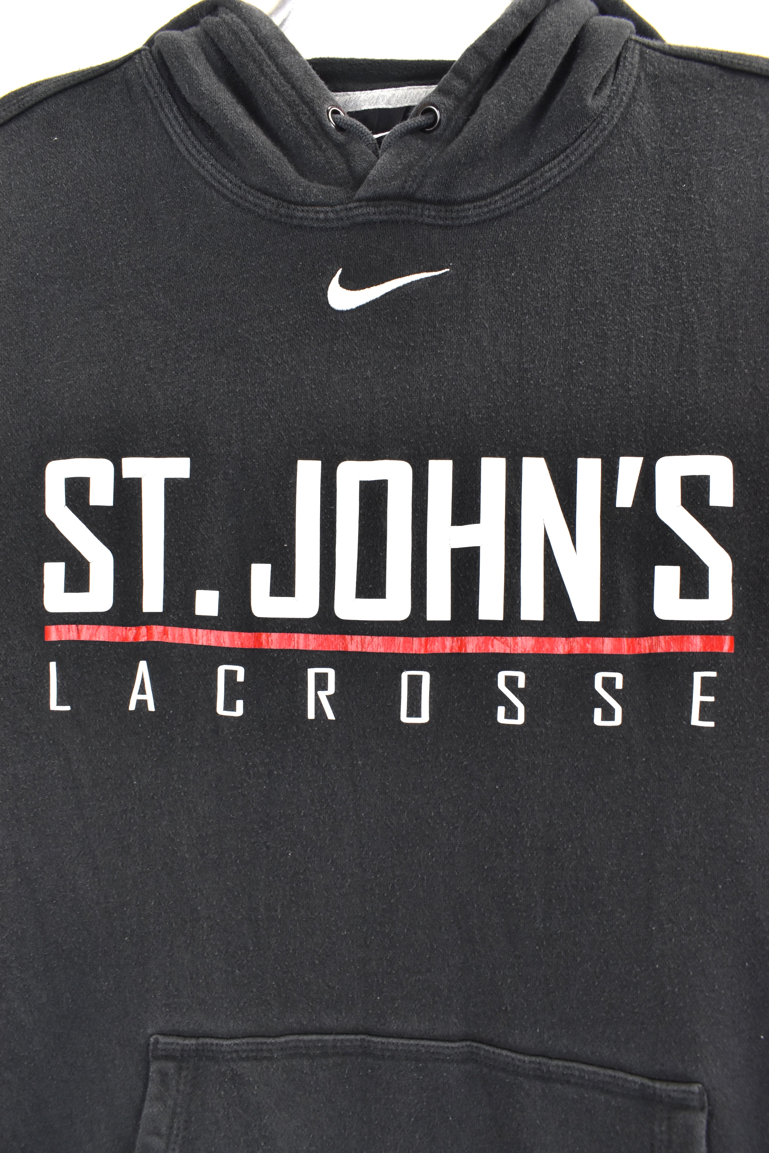 Vintage Nike hoodie, black embroidered sweatshirt - AU Medium NIKE