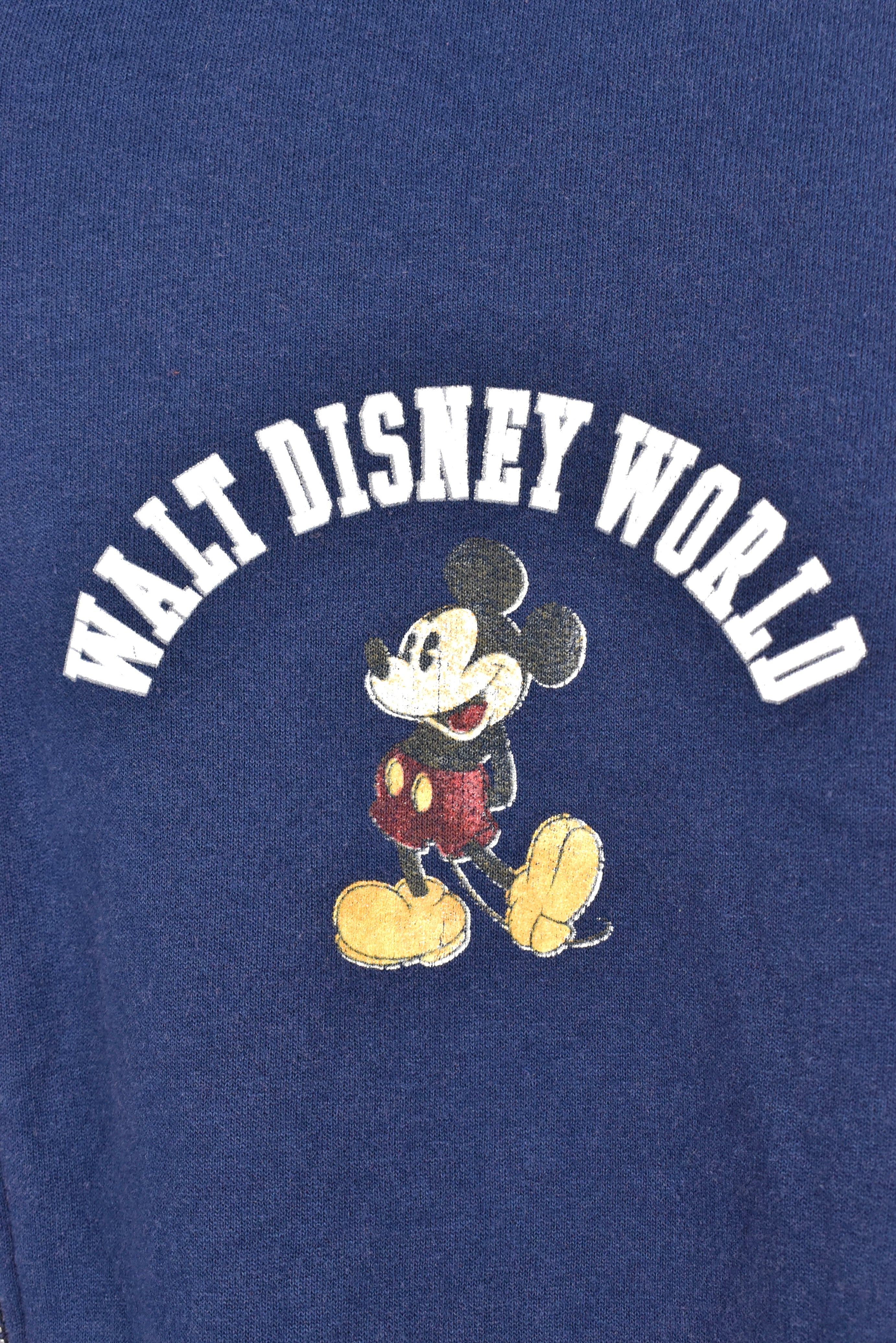 Vintage Mickey Mouse hoodie, Disney navy blue graphic sweatshirt - AU L DISNEY / CARTOON
