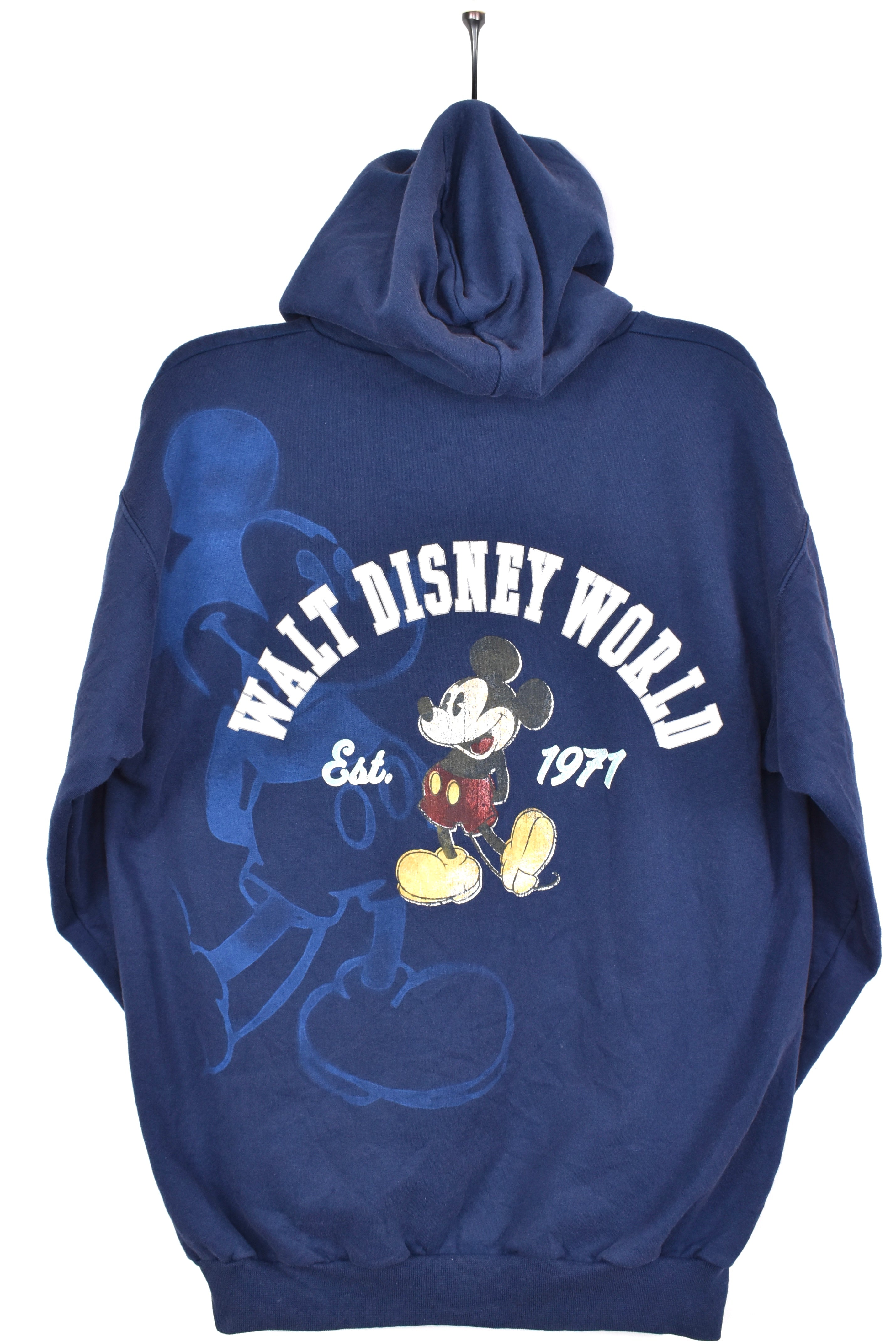 Vintage Mickey Mouse hoodie, Disney navy blue graphic sweatshirt - AU L DISNEY / CARTOON