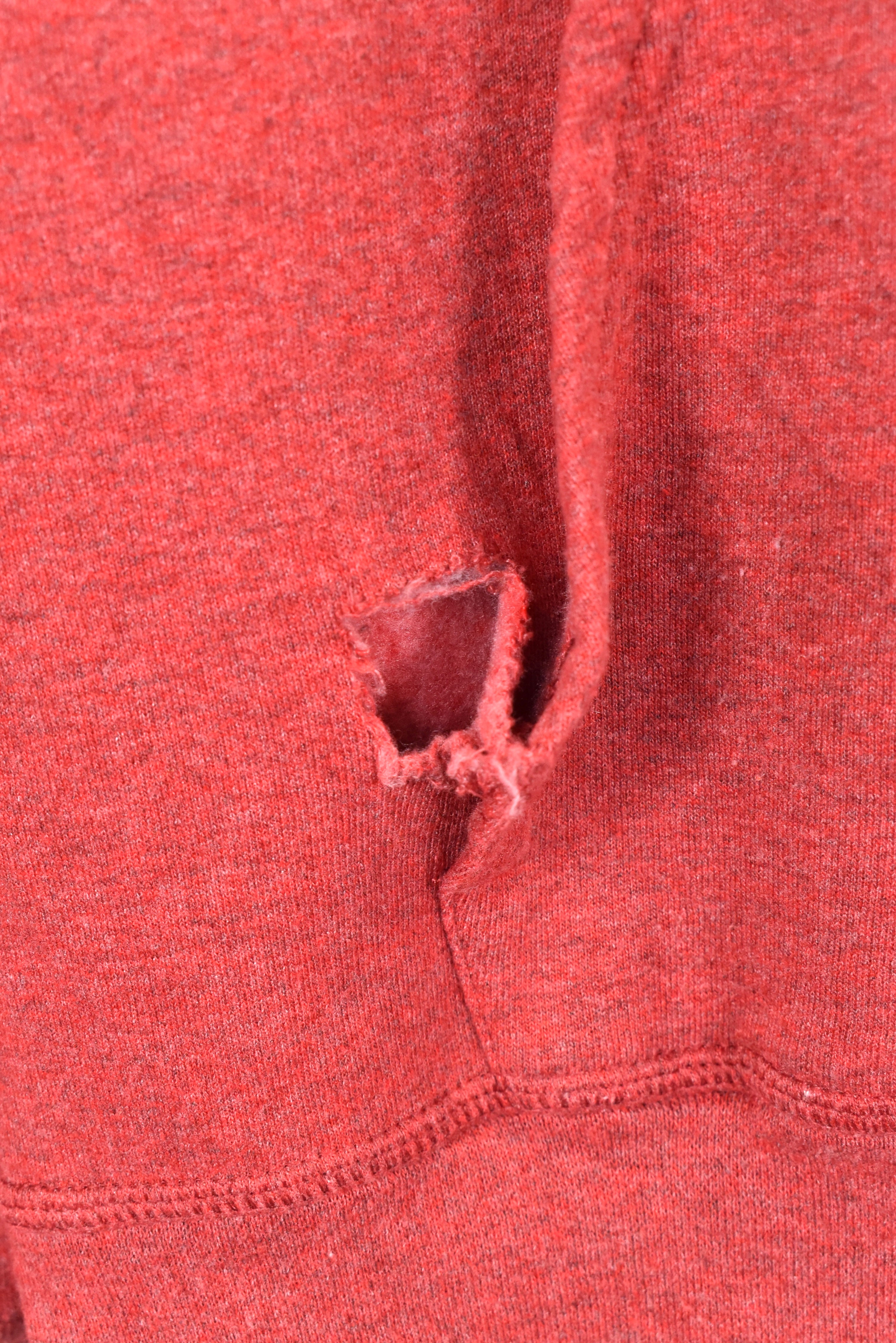 Modern Champion hoodie, red graphic sweatshirt - AU Large CHAMPION