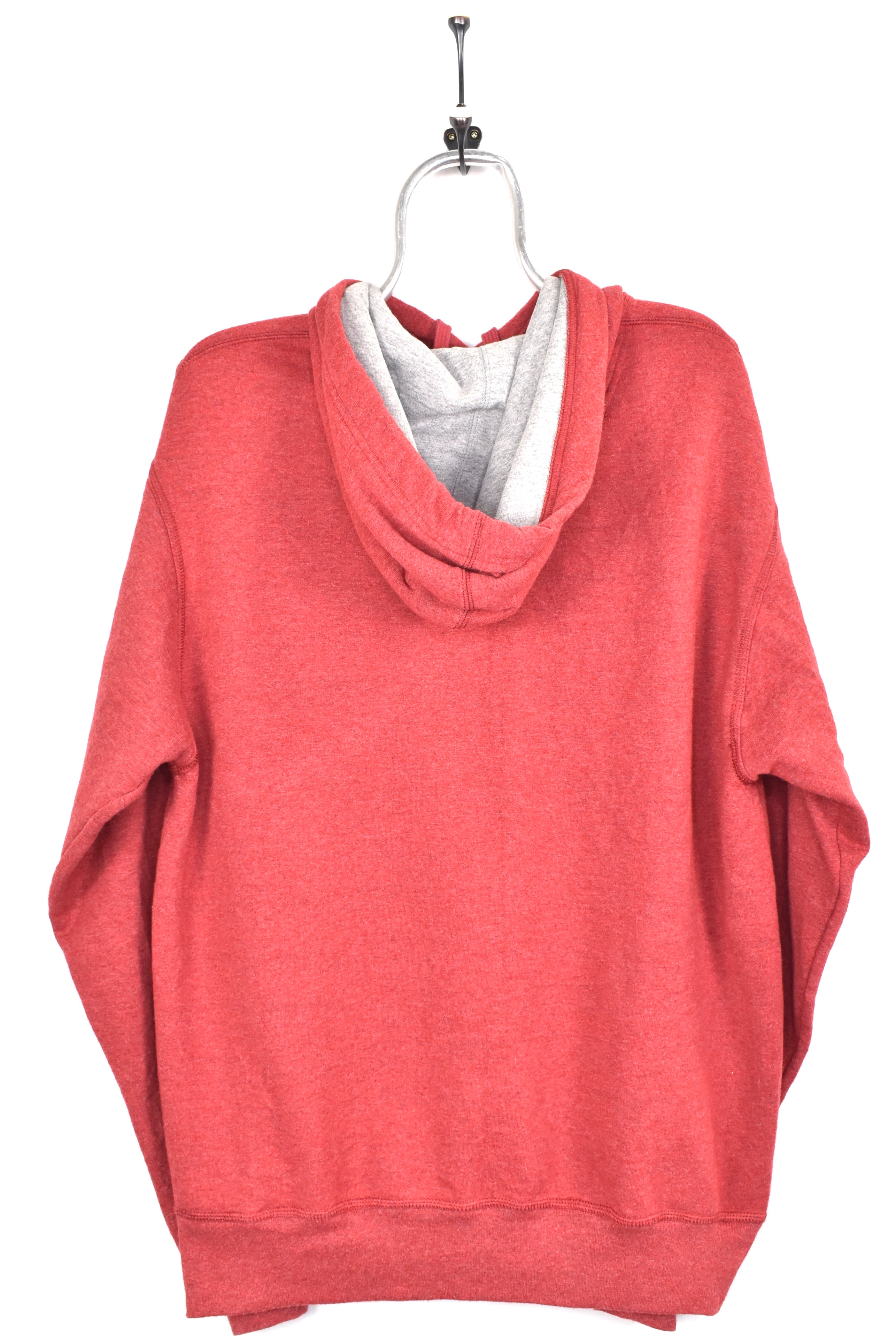 Modern Champion hoodie, red graphic sweatshirt - AU Large CHAMPION