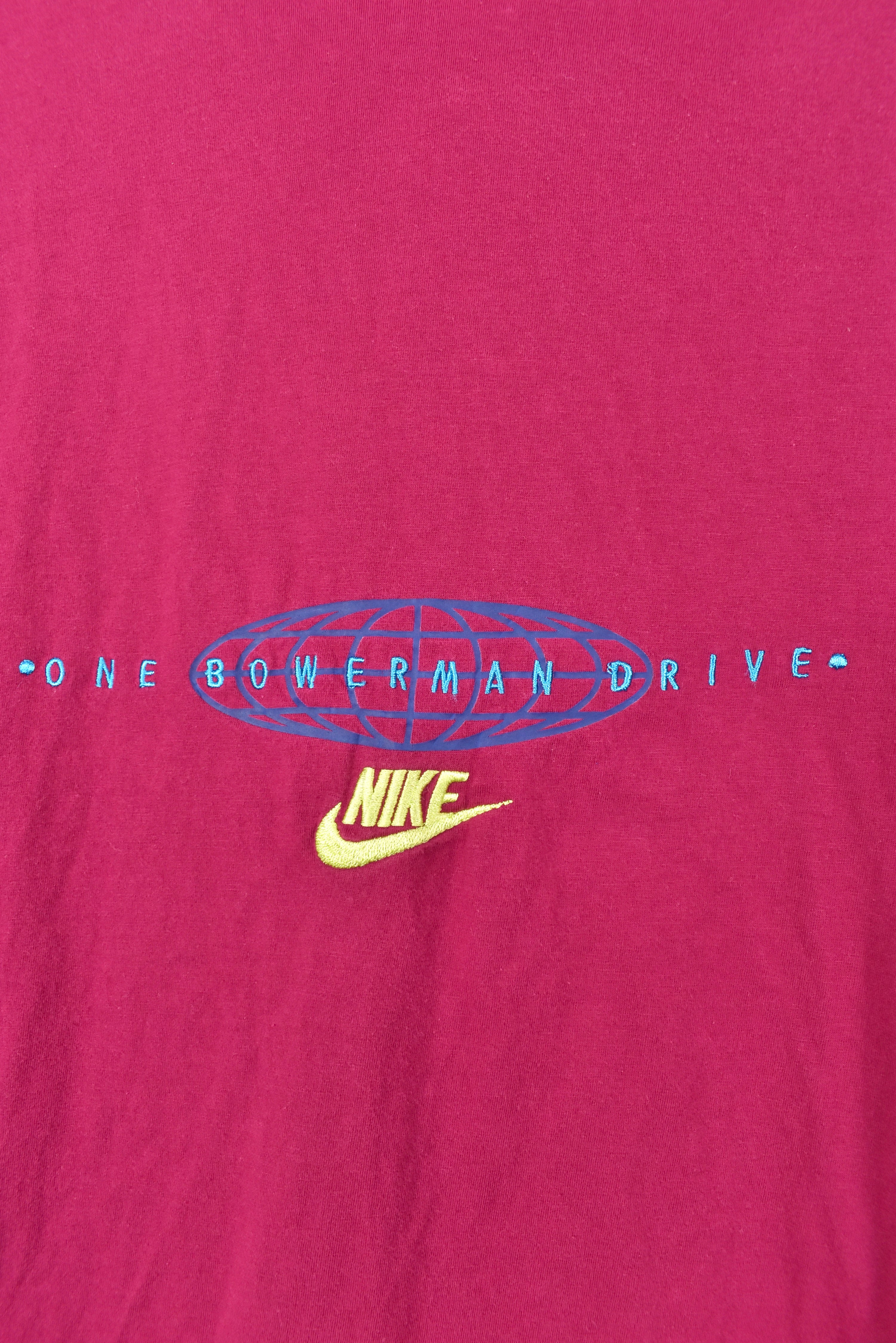 Vintage Nike shirt, 80's burgundy embroidered hooded tee - AU L NIKE