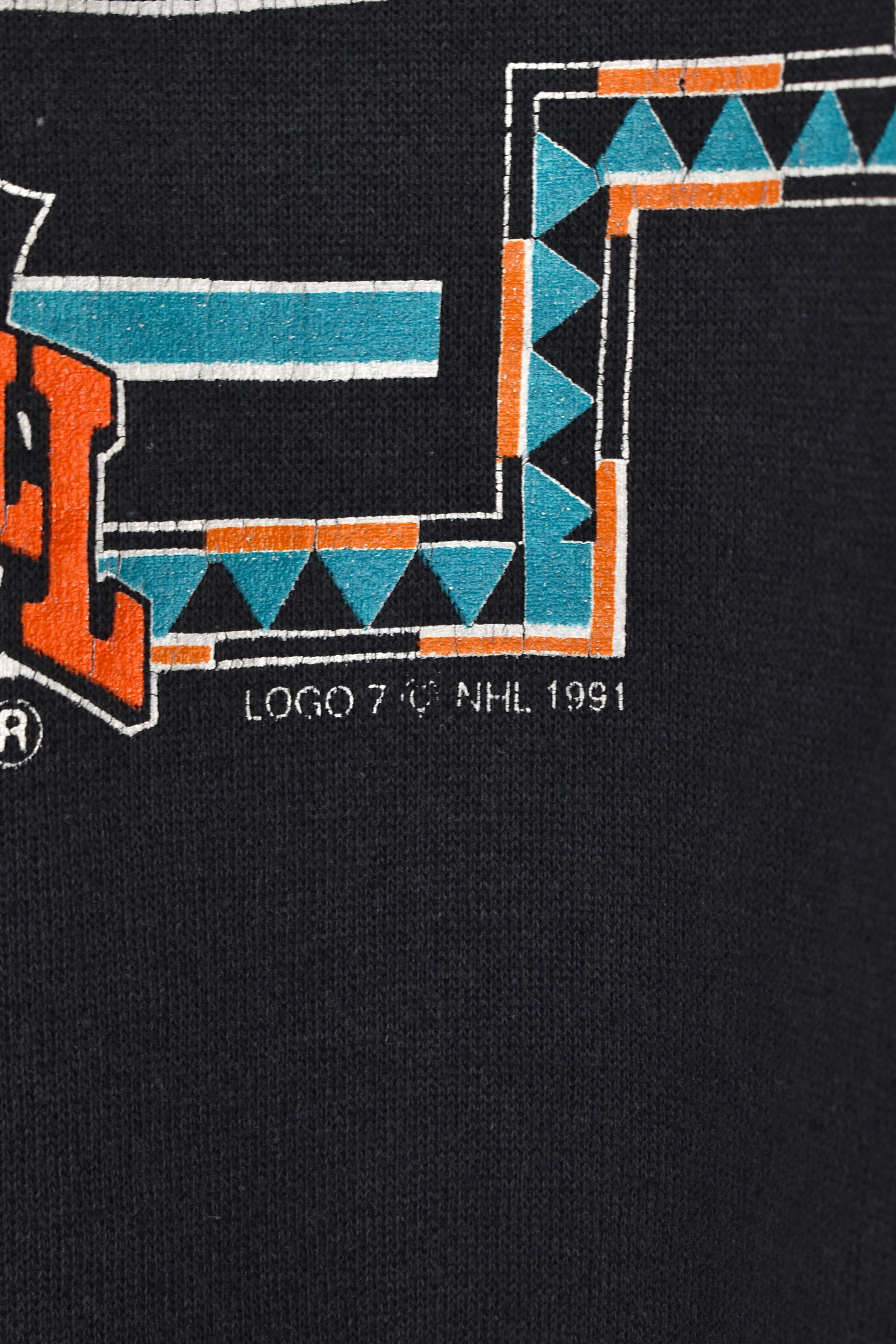 Vintage San Jose Sharks sweatshirt, 1991 NHL black crewneck - Large