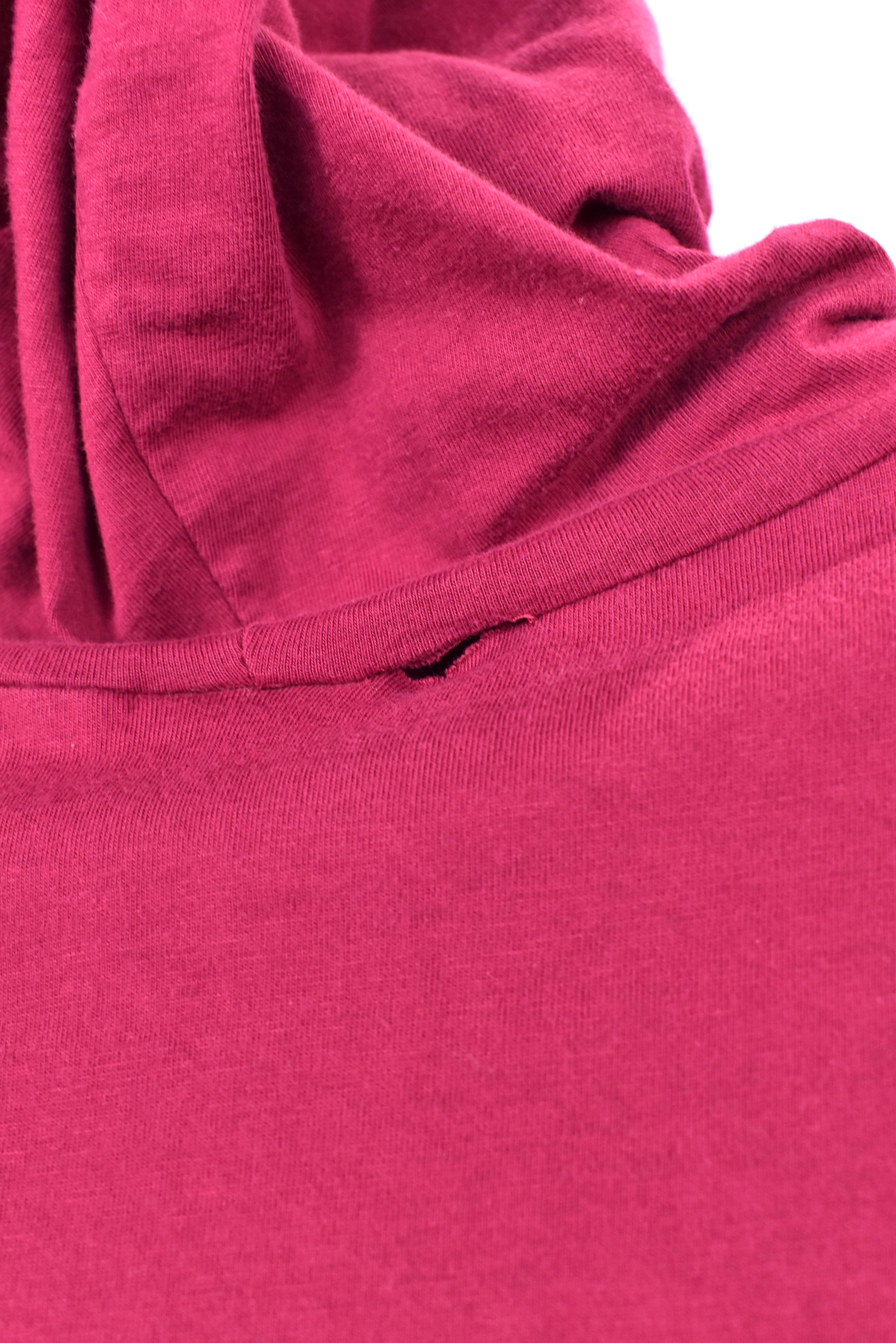 Vintage Nike shirt, 80's burgundy embroidered hooded tee - AU L NIKE