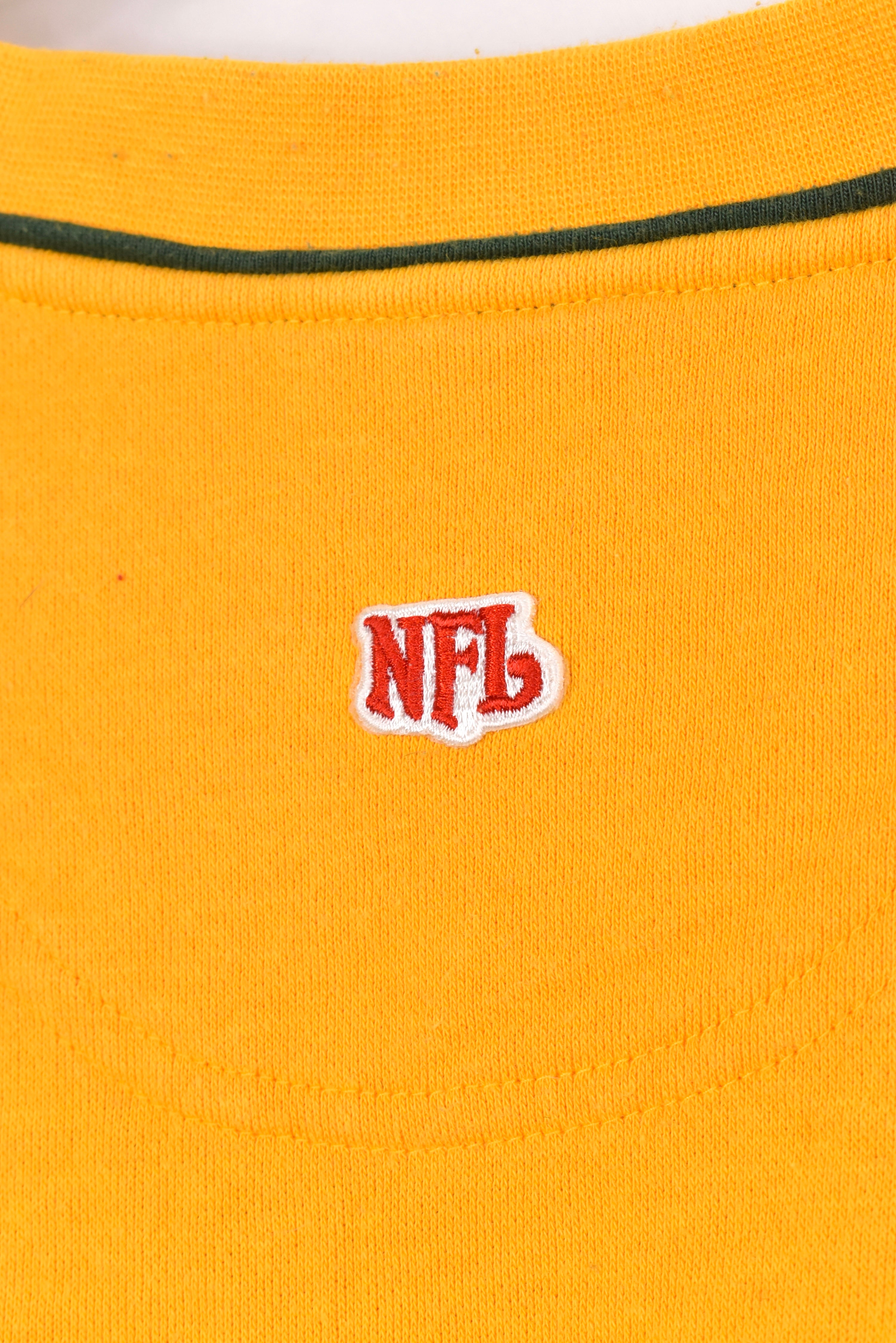 Vintage Green Bay Packers sweatshirt, yellow embroidered pullover - AU XXXL PRO SPORT