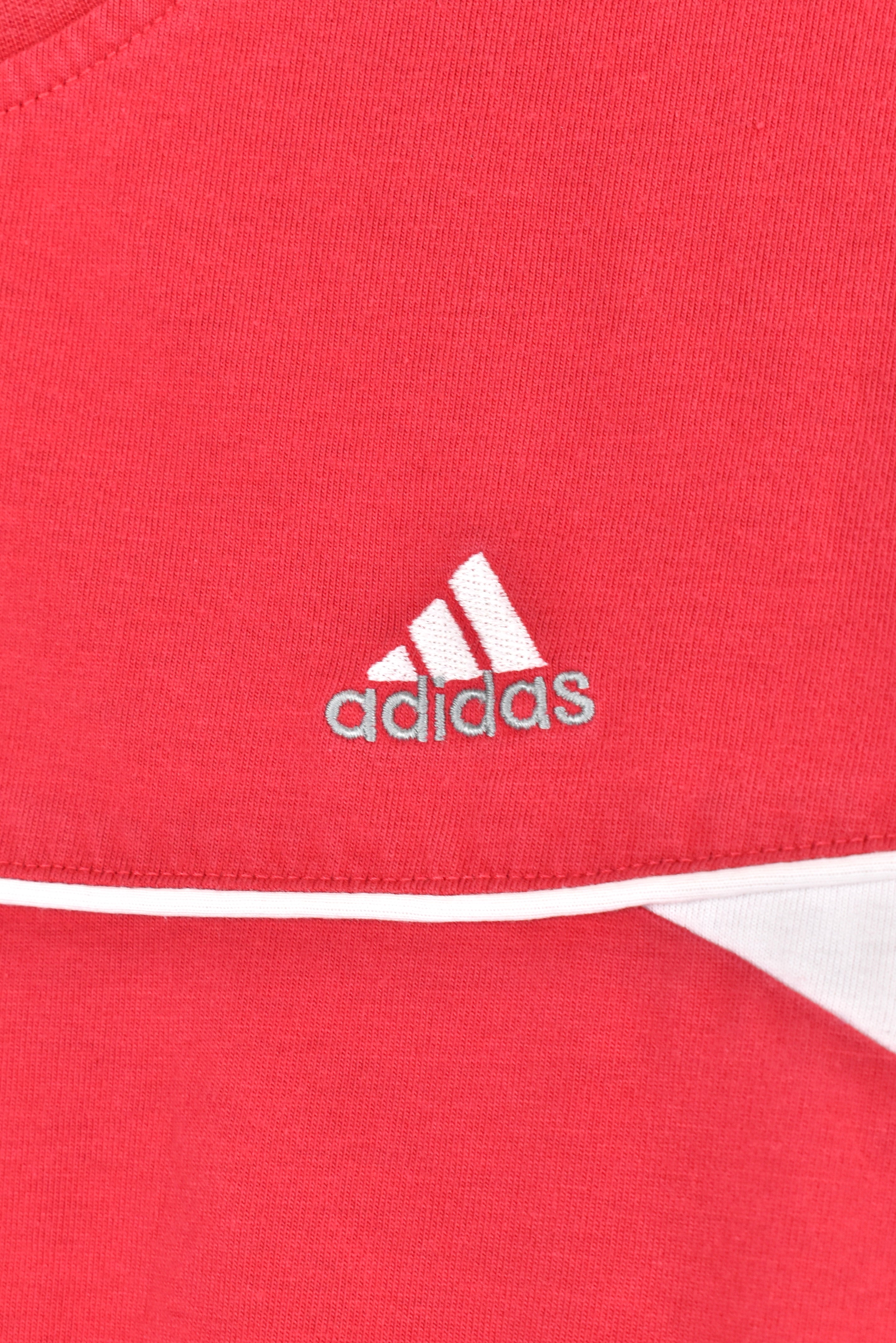 Vintage Adidas shirt, red embroidered tee - AU Small ADIDAS