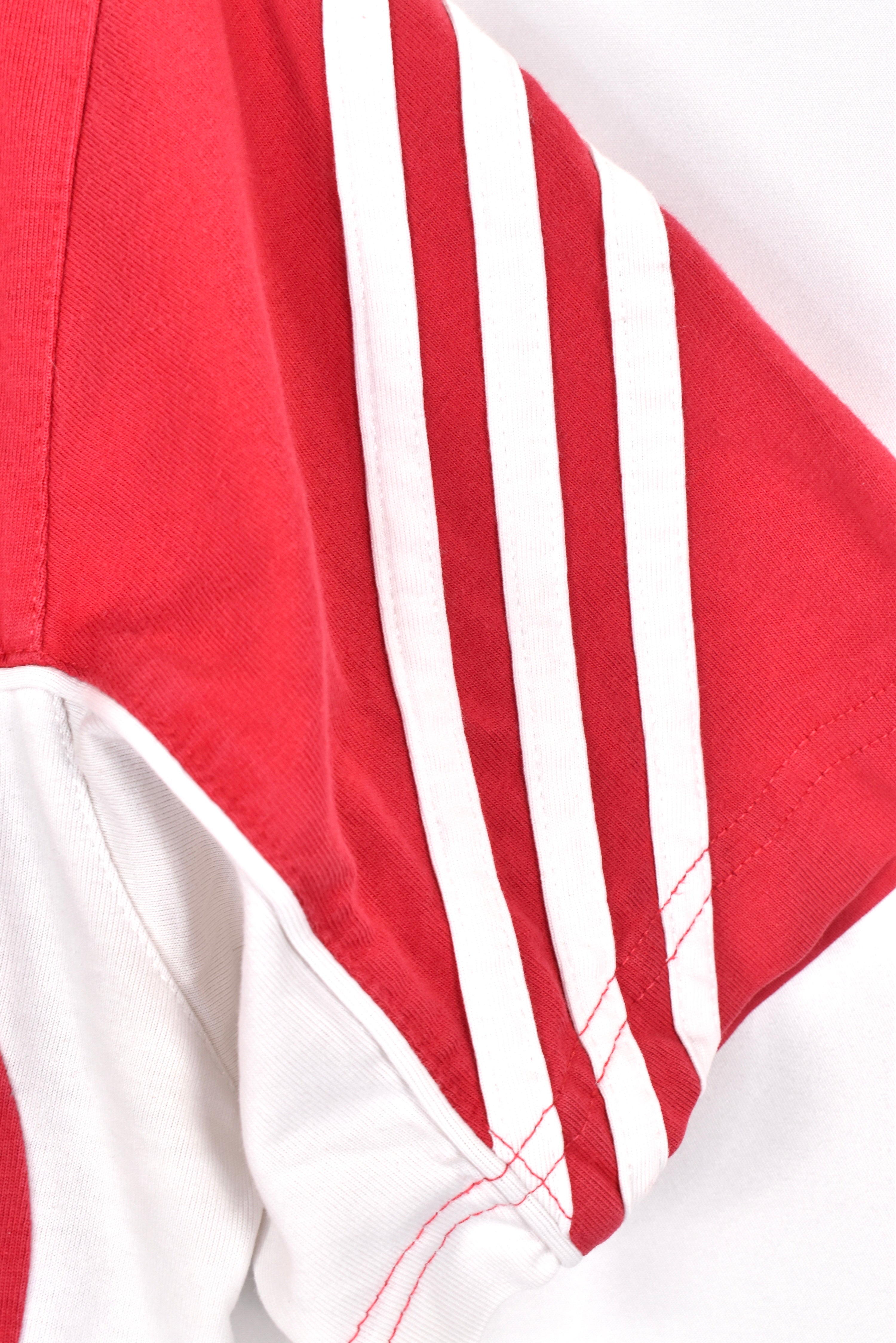 Vintage Adidas shirt, red embroidered tee - AU Small ADIDAS