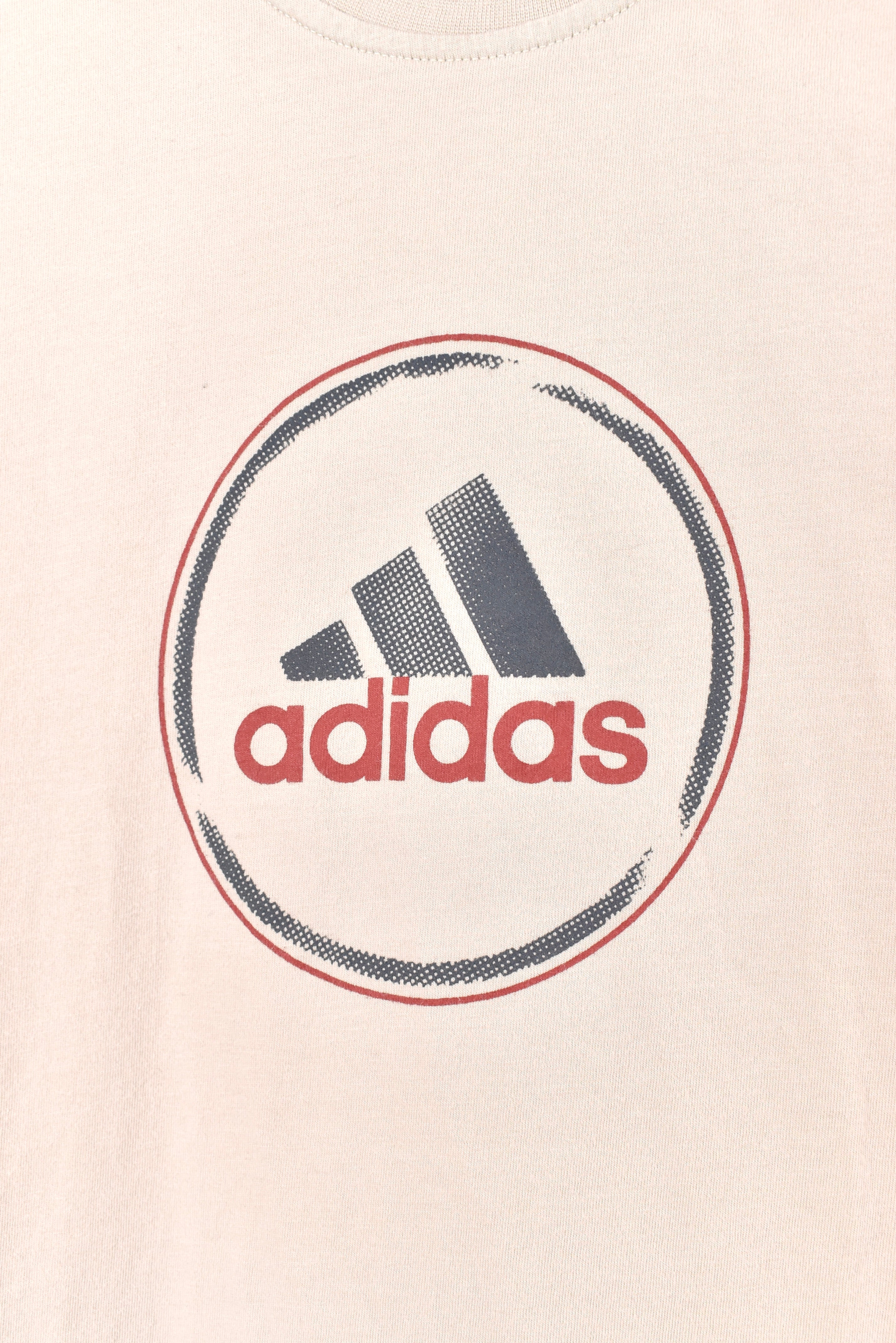 Vintage Adidas shirt, cream graphic tee - AU Small ADIDAS