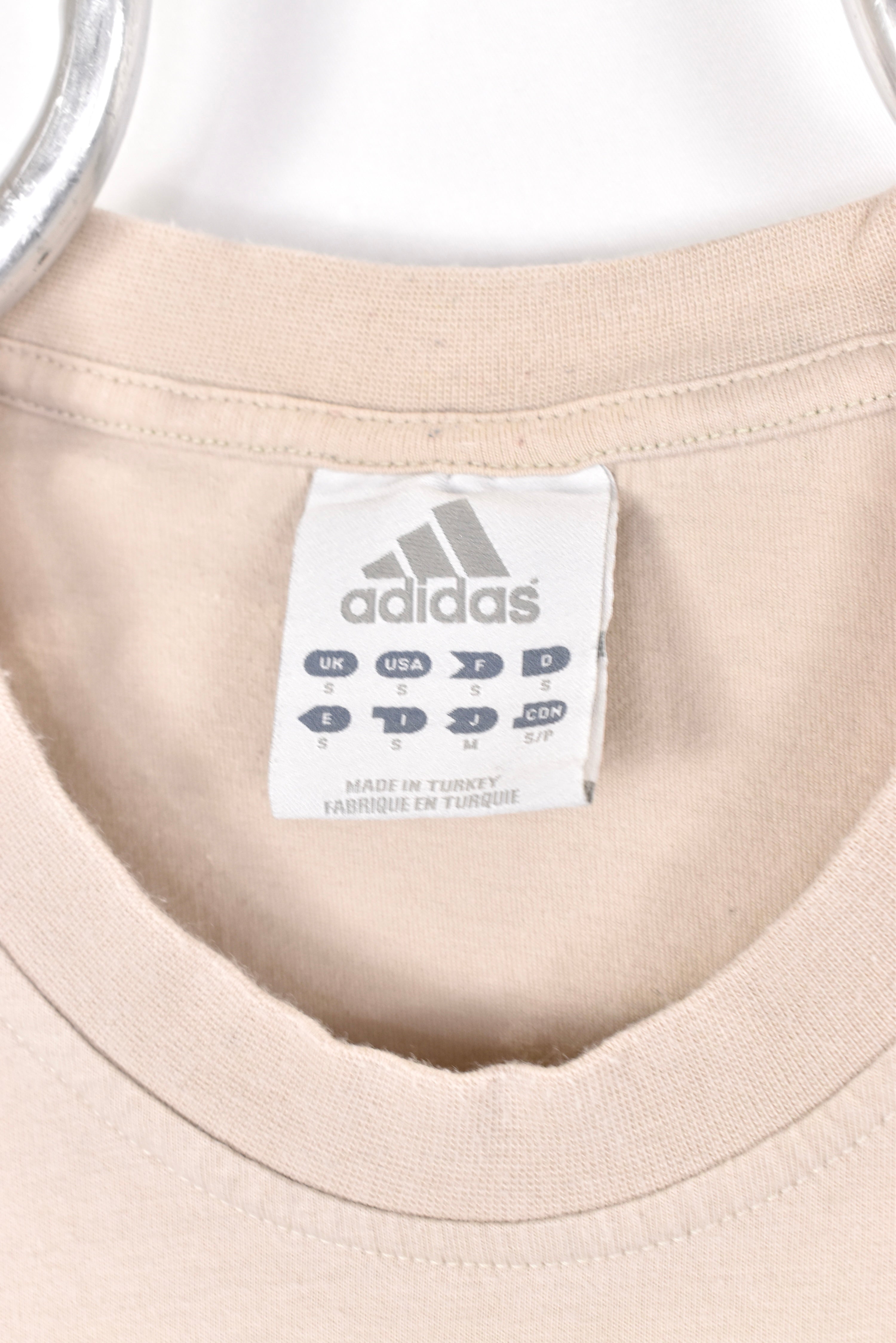 Vintage Adidas shirt, cream graphic tee - AU Small ADIDAS