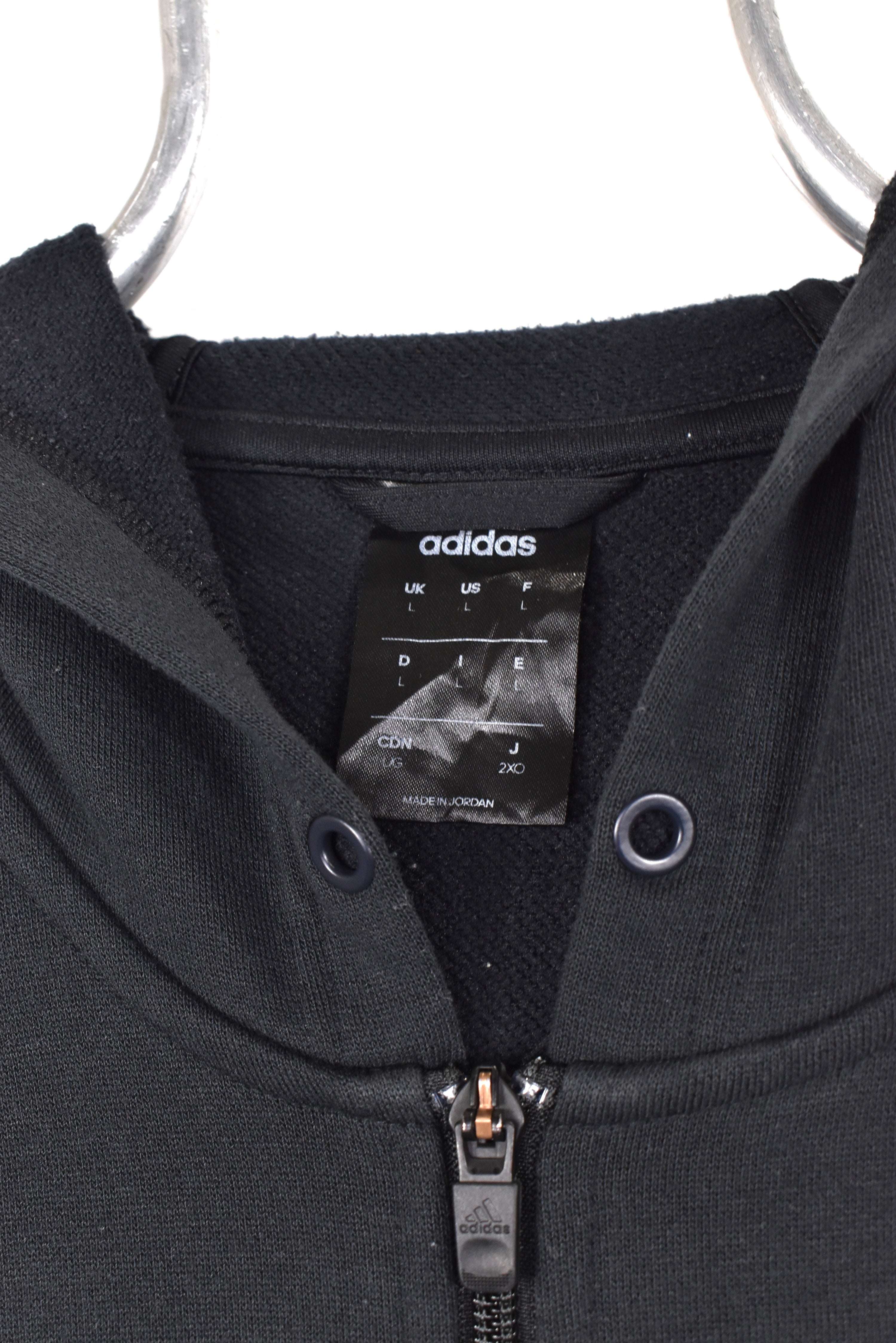 Vintage Adidas hoodie, black graphic sweatshirt - AU Medium ADIDAS