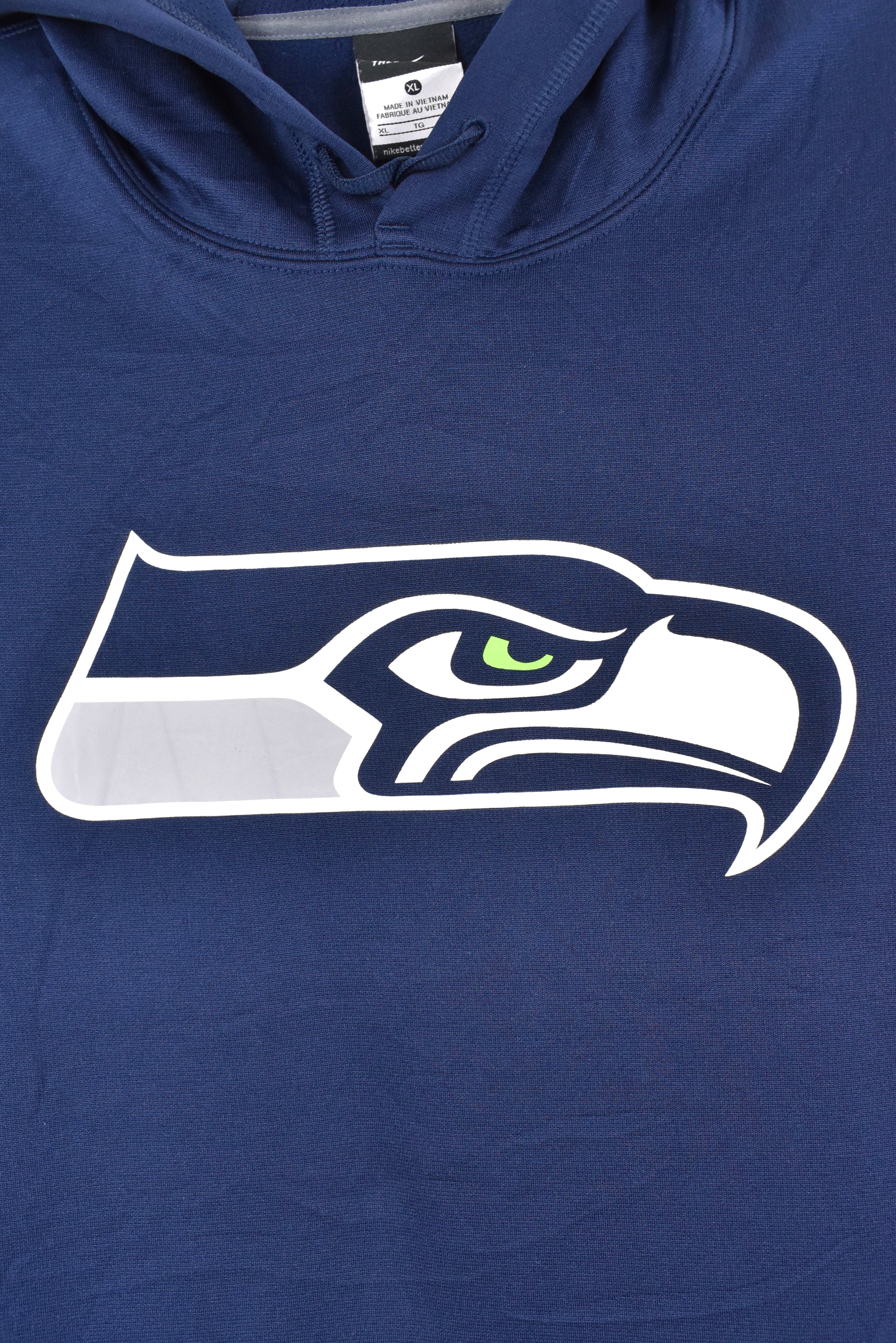 Vintage Seattle Seahawks hoodie, NFL navy blue graphic sweatshirt - AU XL PRO SPORT